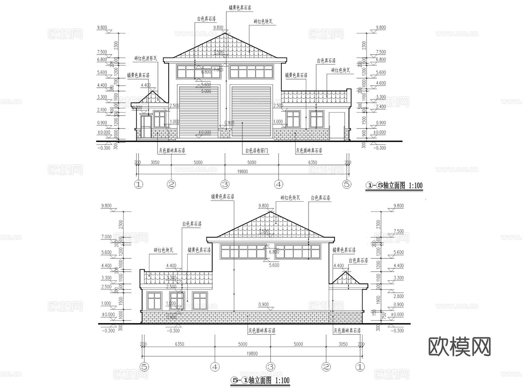 鹤壁开发区垃圾中转站建筑CAD施工图全套cad施工图