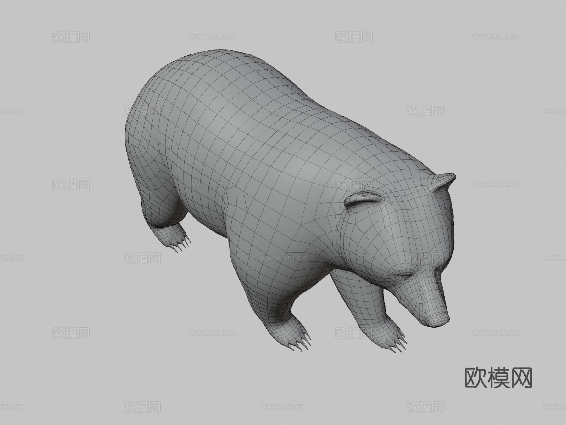 熊3d模型下载（渲染图3）
