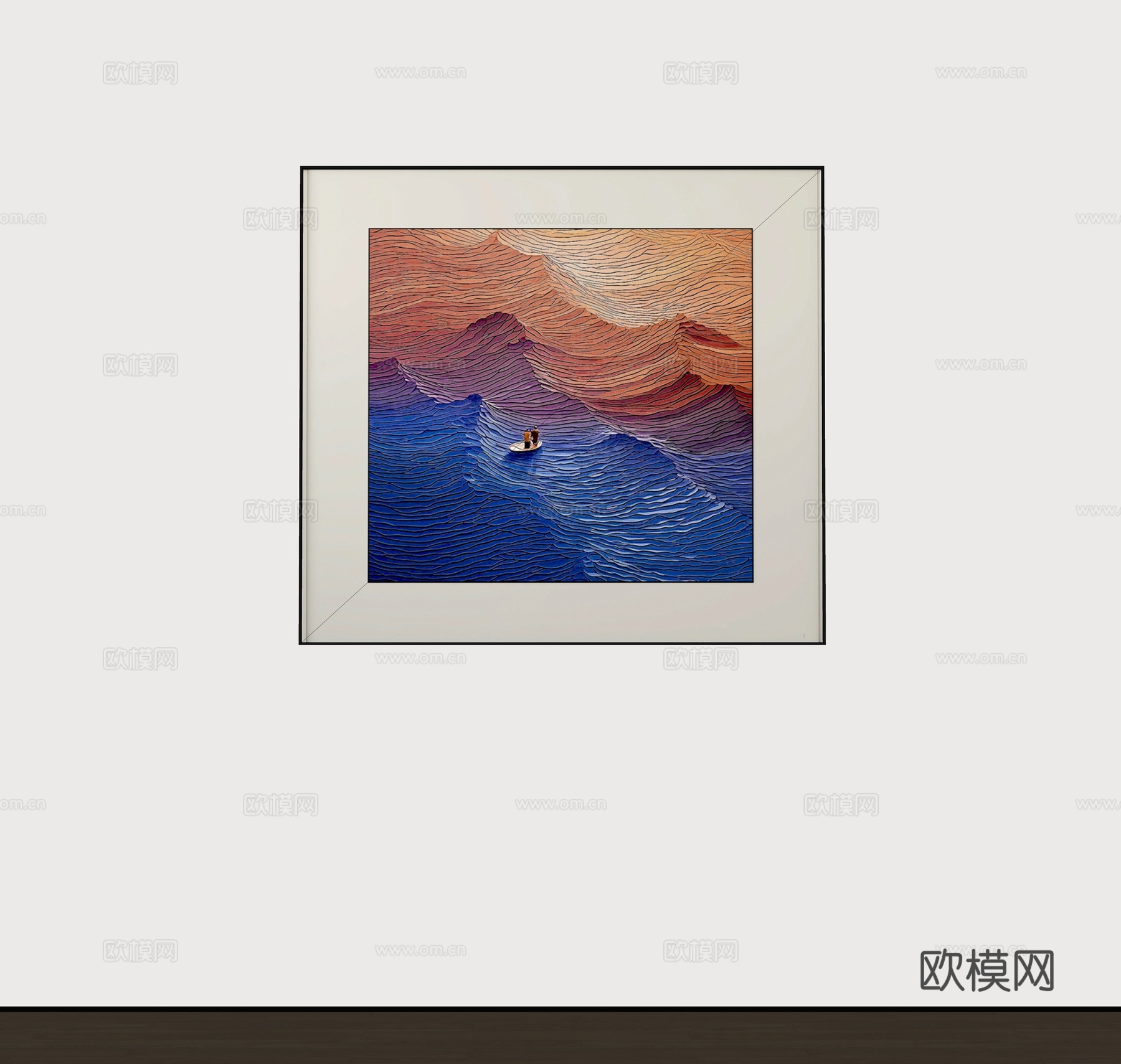 现代装饰挂画su模型