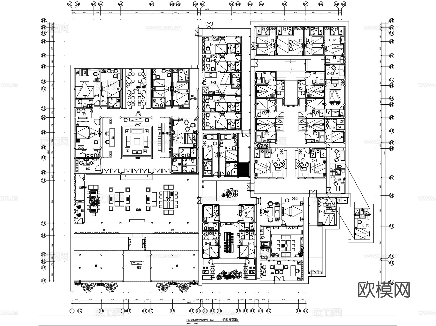 福州安民民宿室内装饰CAD施工图全套cad施工图