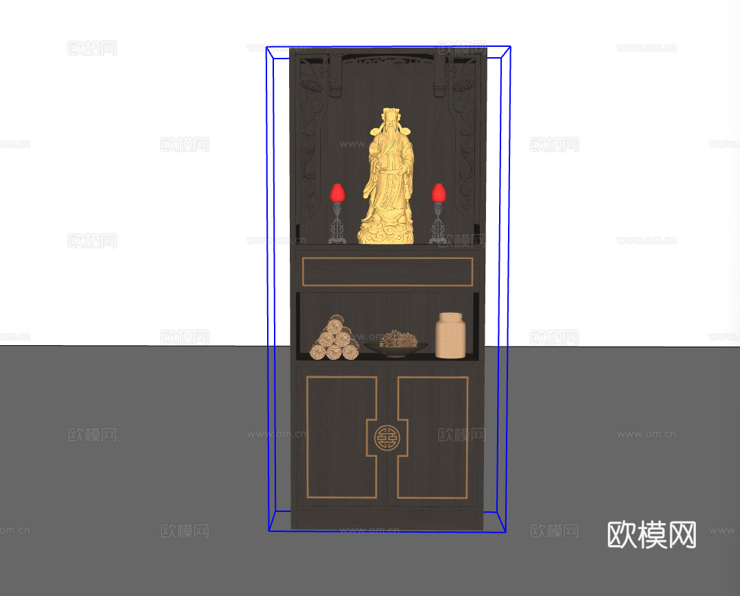 佛龛柜su模型