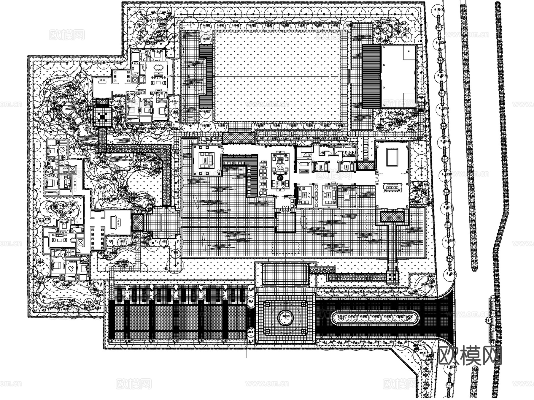 杭州富力余政储出51#样板区展示区景观CAD施工图全套cad施工图