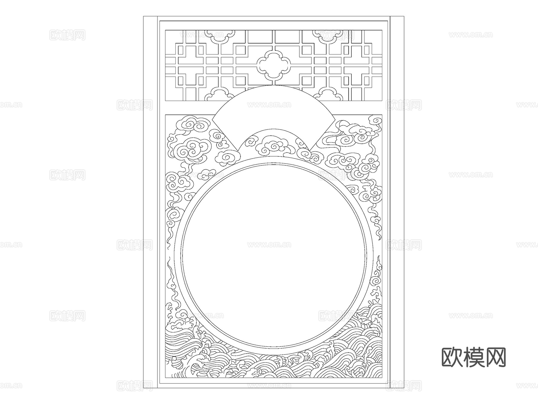 古建园林门洞门框大样图块CAD施工图集 47套cad施工图