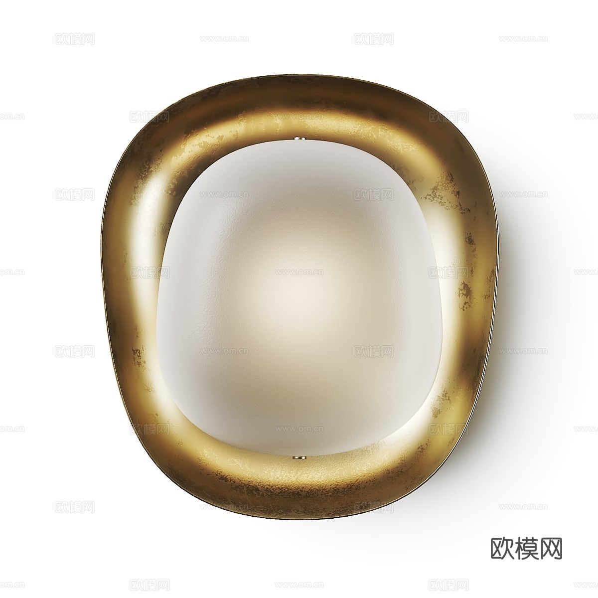 现代轻奢金属玻璃装饰壁灯3d模型下载（渲染图1）