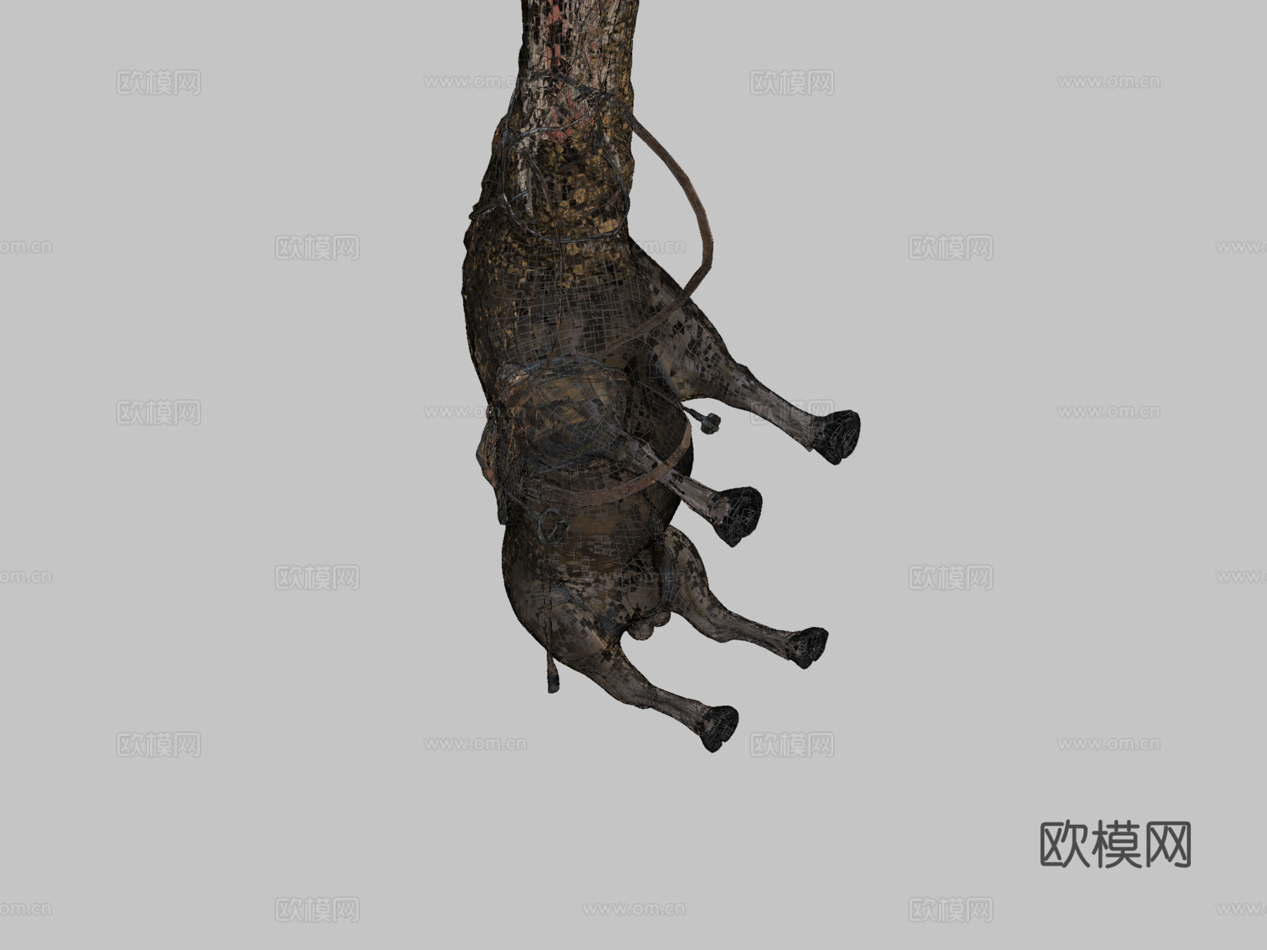 鳄牛3d模型下载（渲染图2）