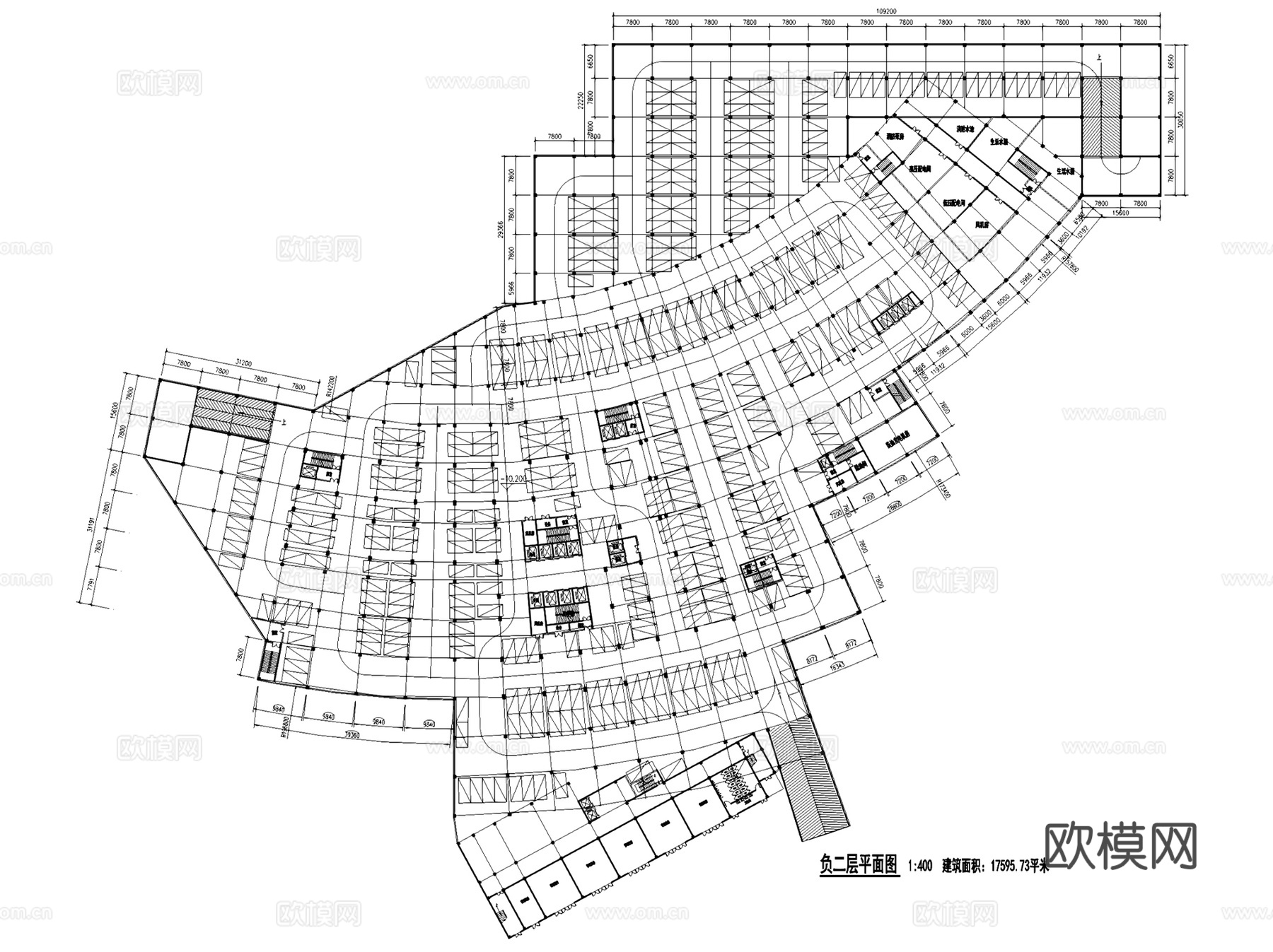达州中心医院住院部改扩建建筑平面CAD施工图+文本cad施工图