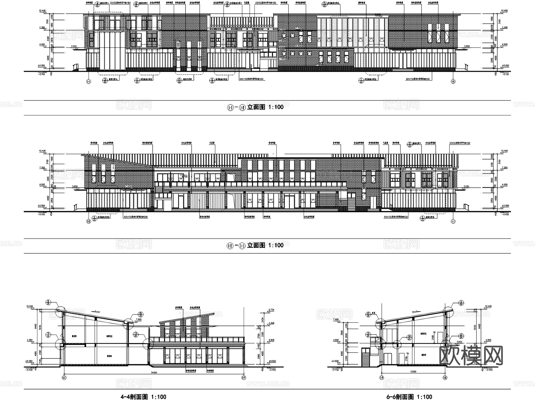 茶馆茶楼茶室茶社建筑设计CAD施工图集 30套cad施工图