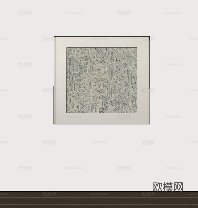 现代装饰挂画su模型