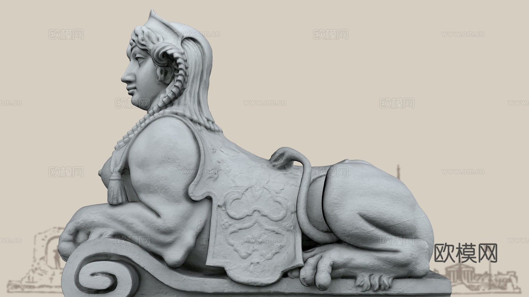 斯芬克斯3d模型下载（渲染图1）