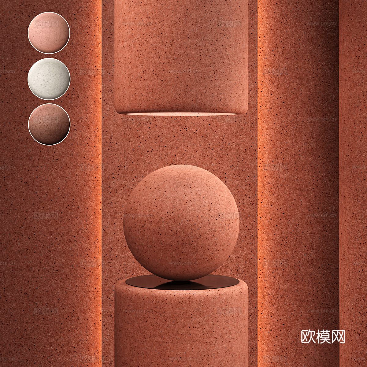 新中式侘寂 Mineralis 粘土 装饰涂料3d模型下载（渲染图1）