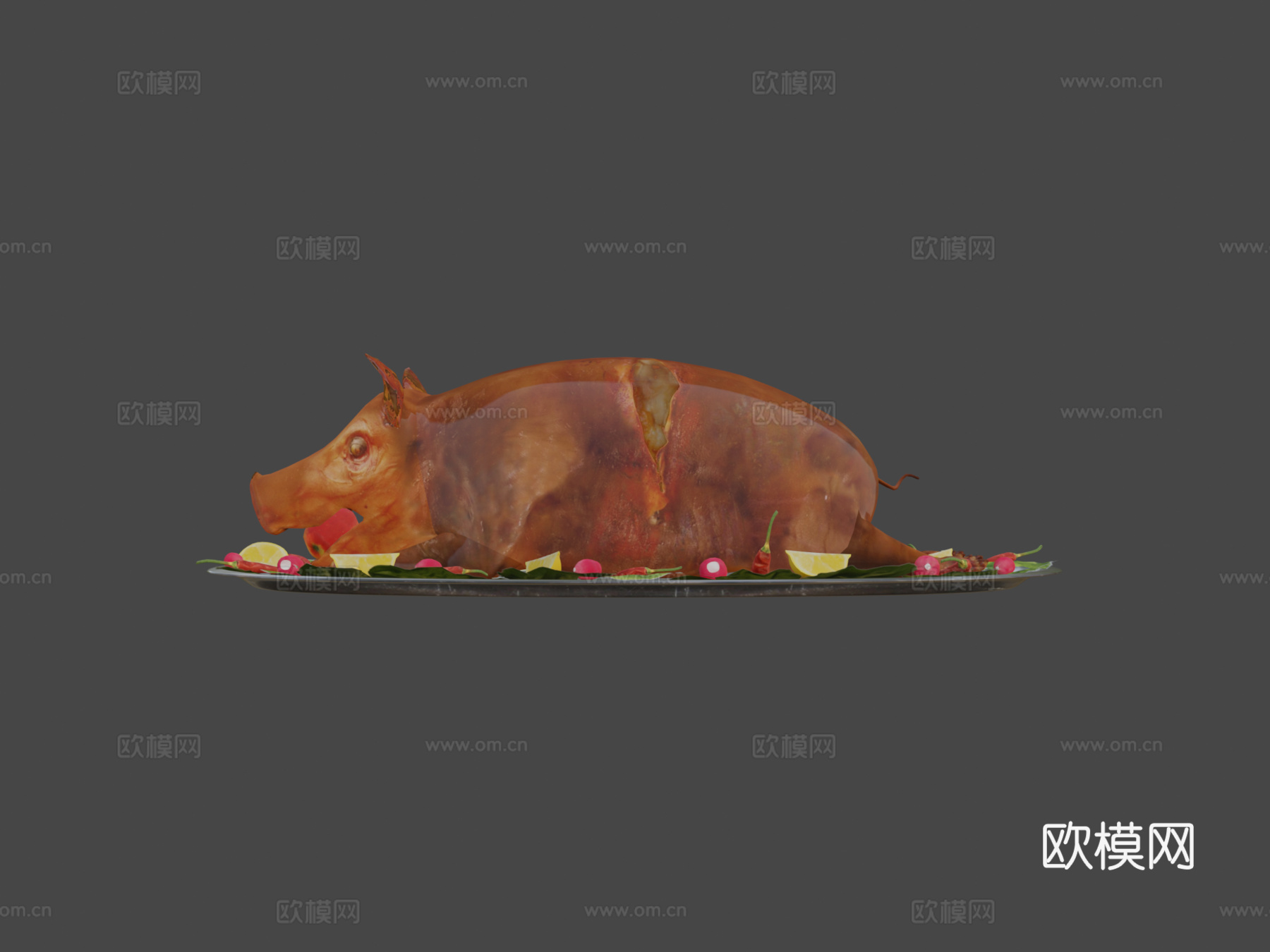 烤全猪3d模型下载（渲染图6）