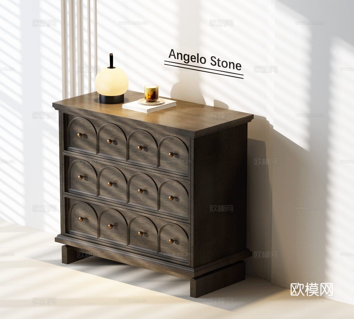 现代边柜 现代斗柜 现代装饰柜3d模型下载