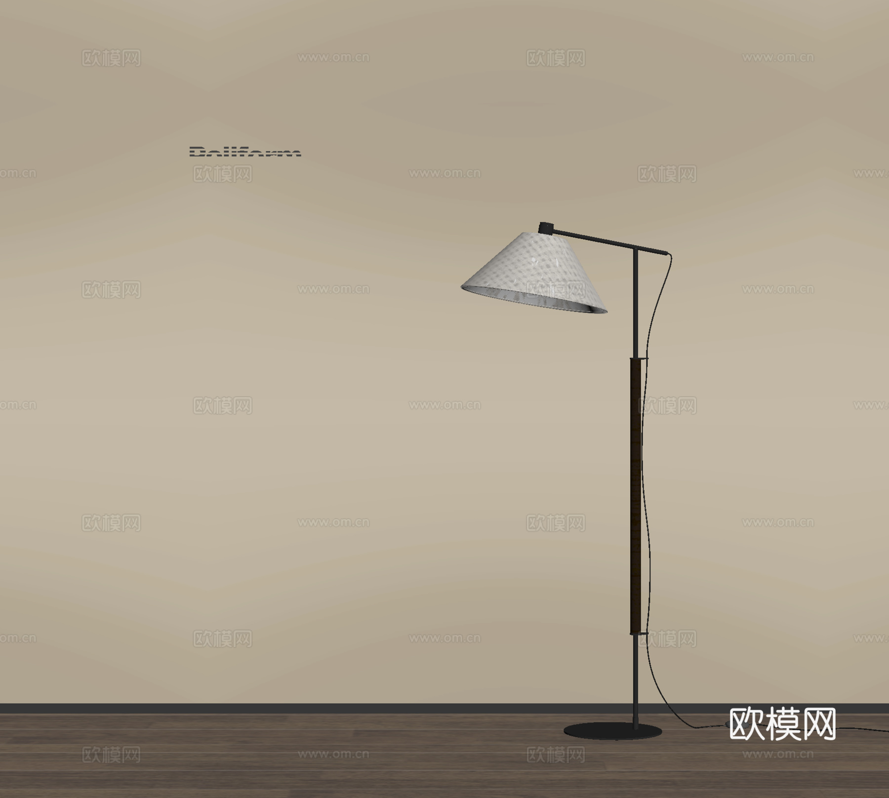 现代极简落地灯su模型
