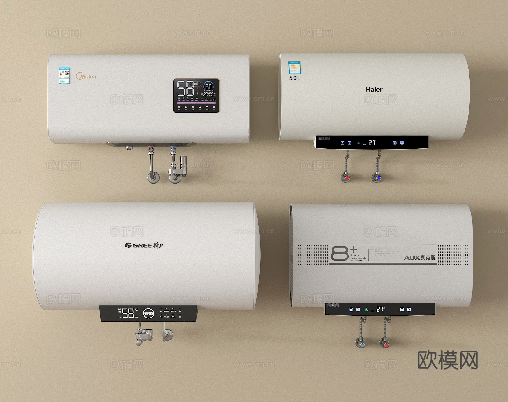 热水器 电热水器su模型