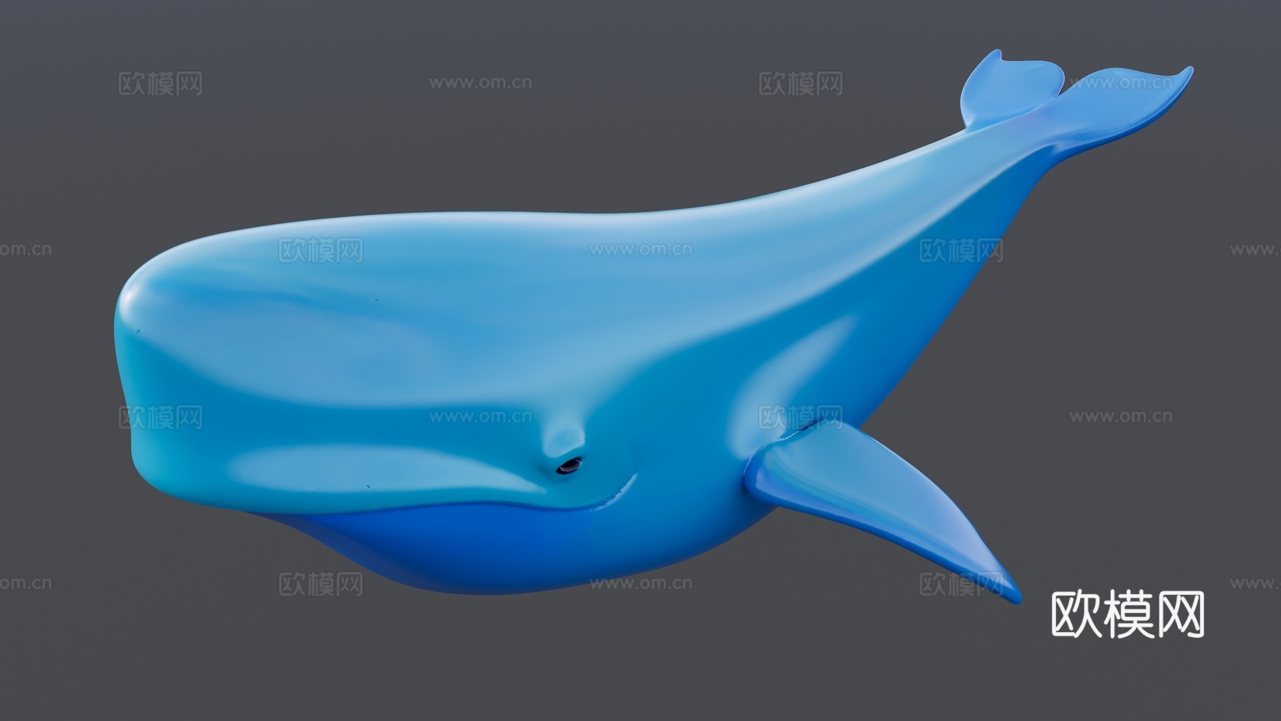 海洋中的大鲸鱼su模型