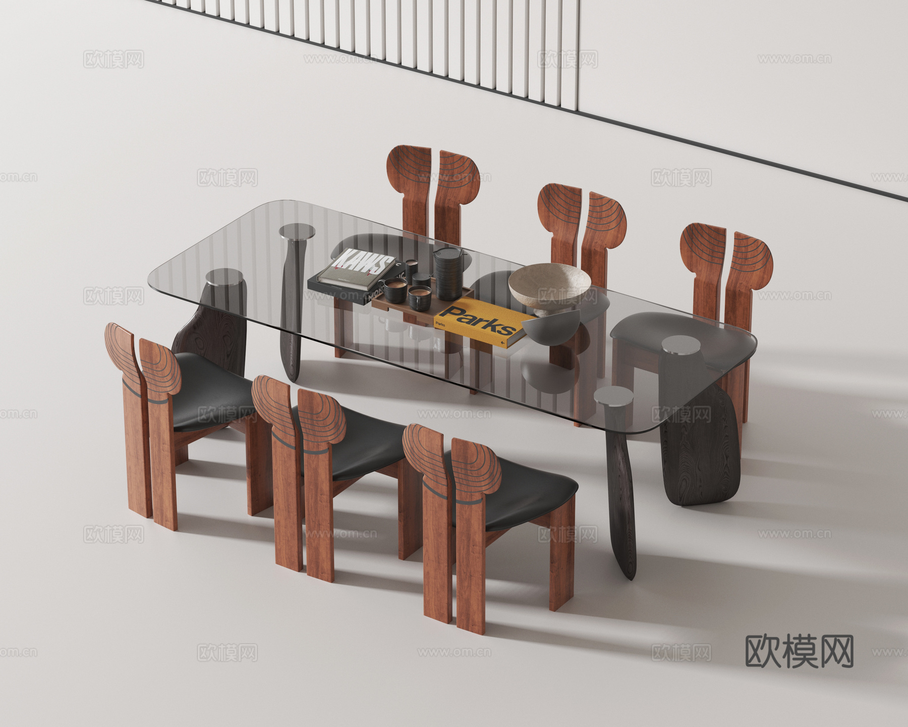 现代餐桌椅3d模型