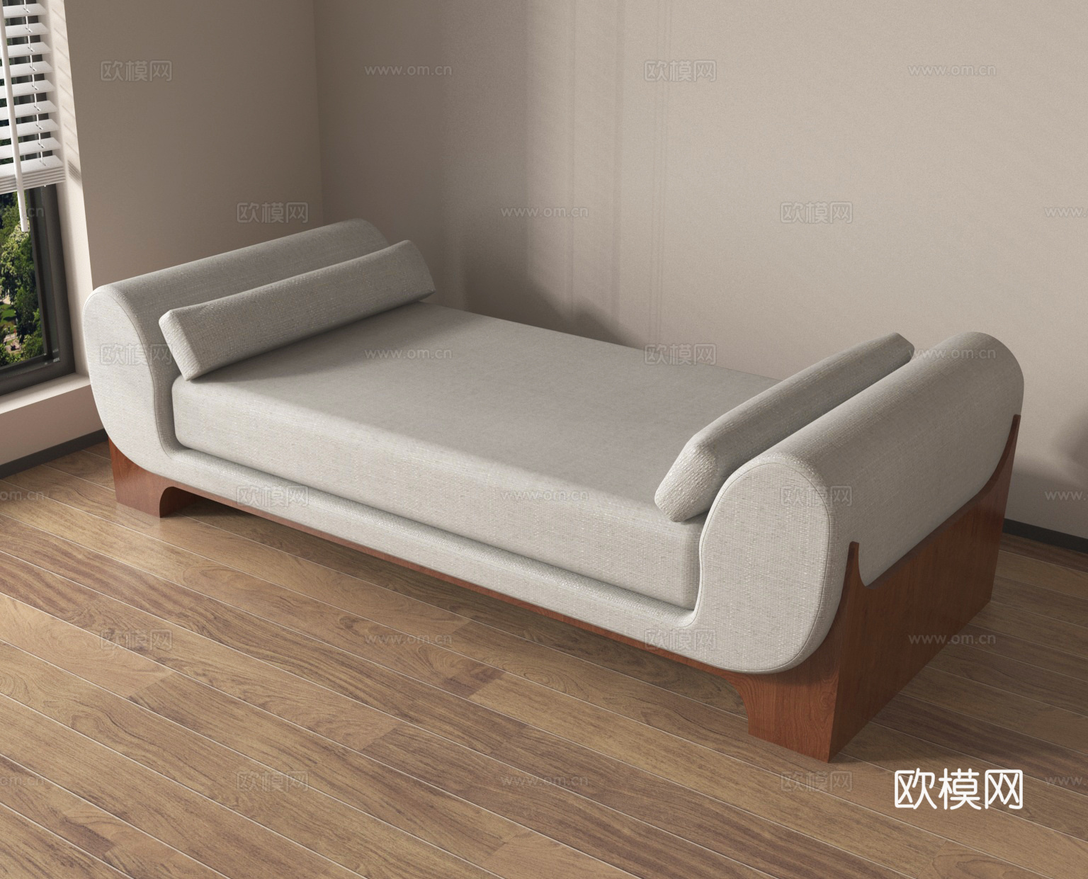 现代床尾凳 沙发长凳su模型