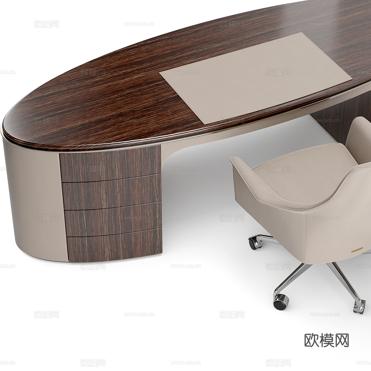 现代意式办公桌椅3d模型下载（渲染图6）