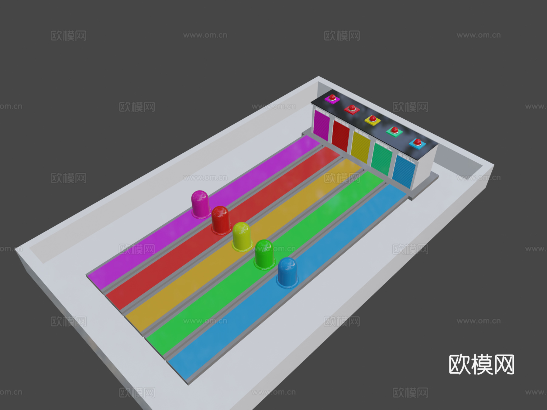 交叉喷泉变形模型3d模型下载（渲染图8）