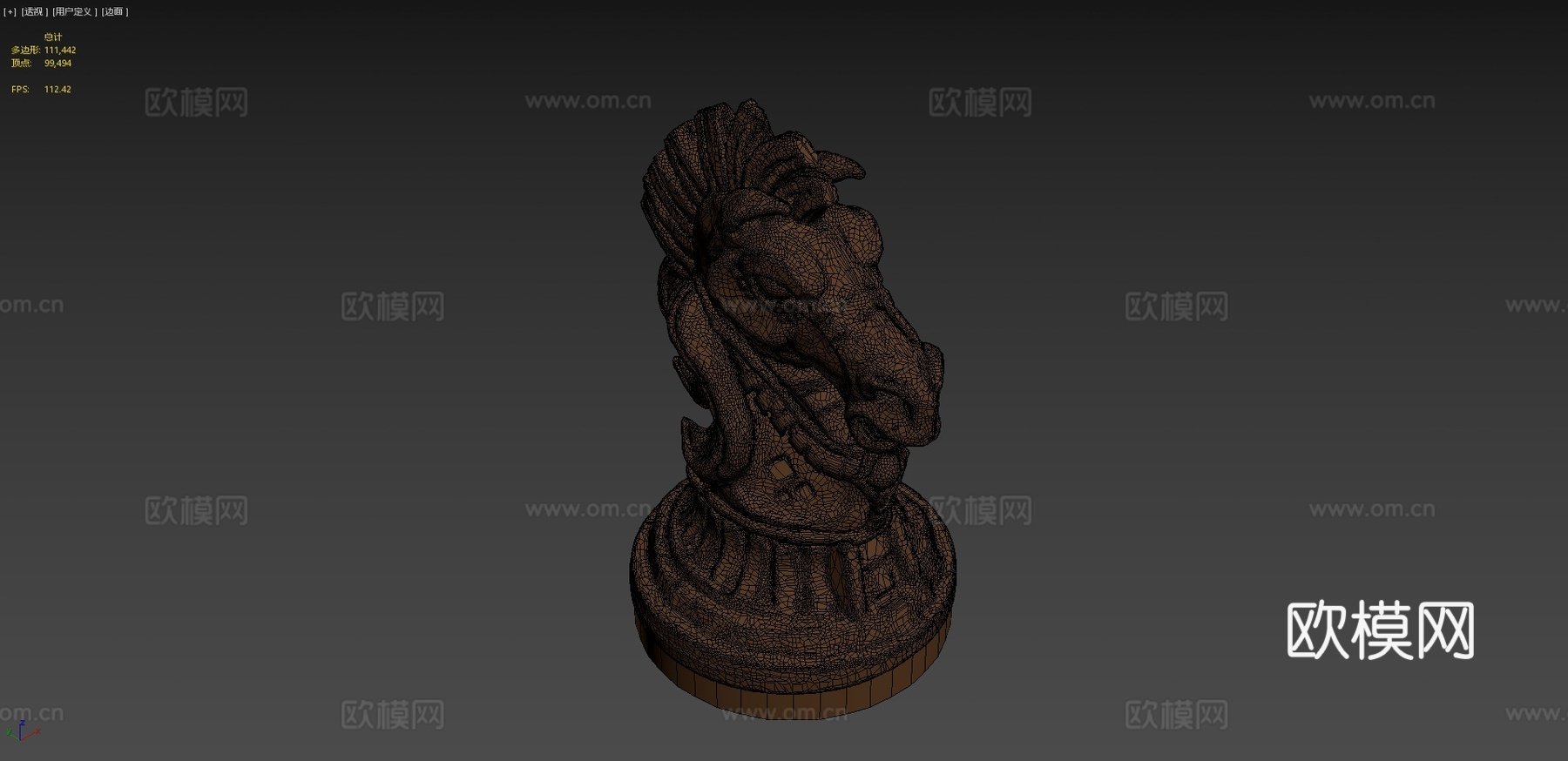 国际象棋骑士3d模型下载（渲染图4）