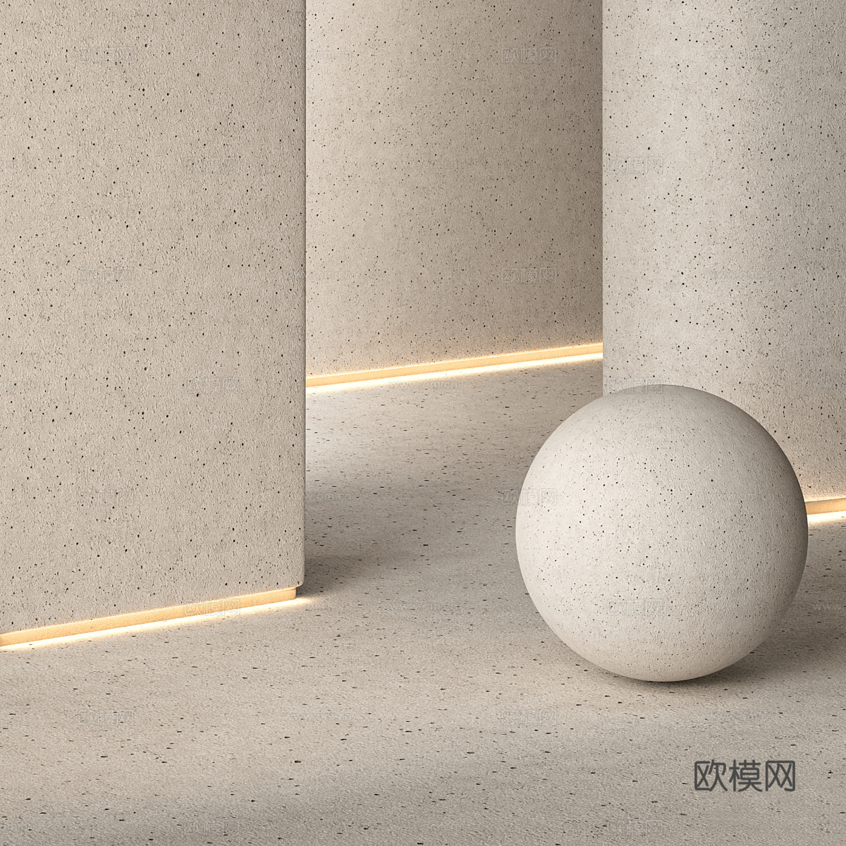 新中式侘寂 Mineralis 粘土 装饰涂料3d模型下载（渲染图4）