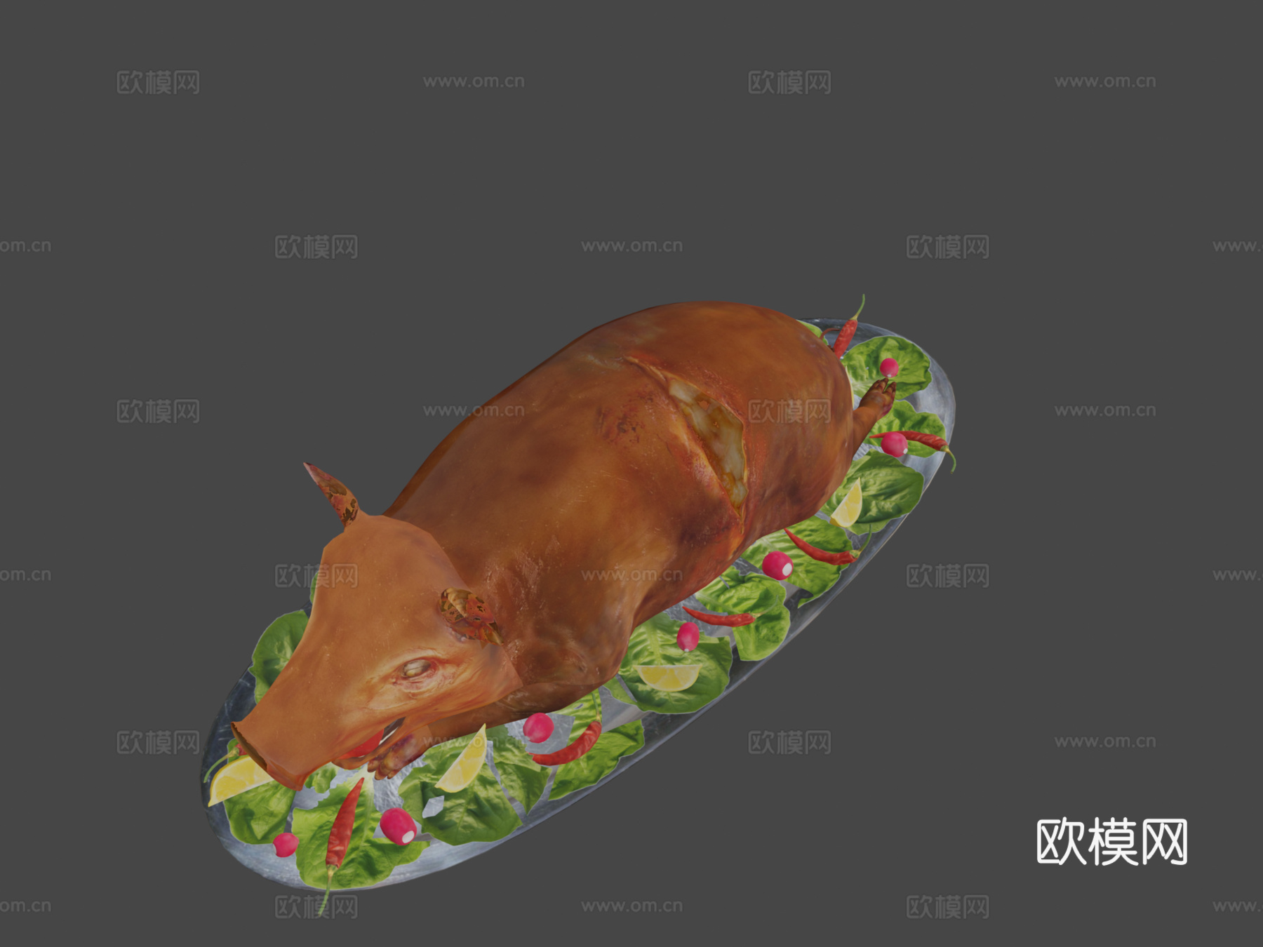 烤全猪3d模型下载（渲染图8）