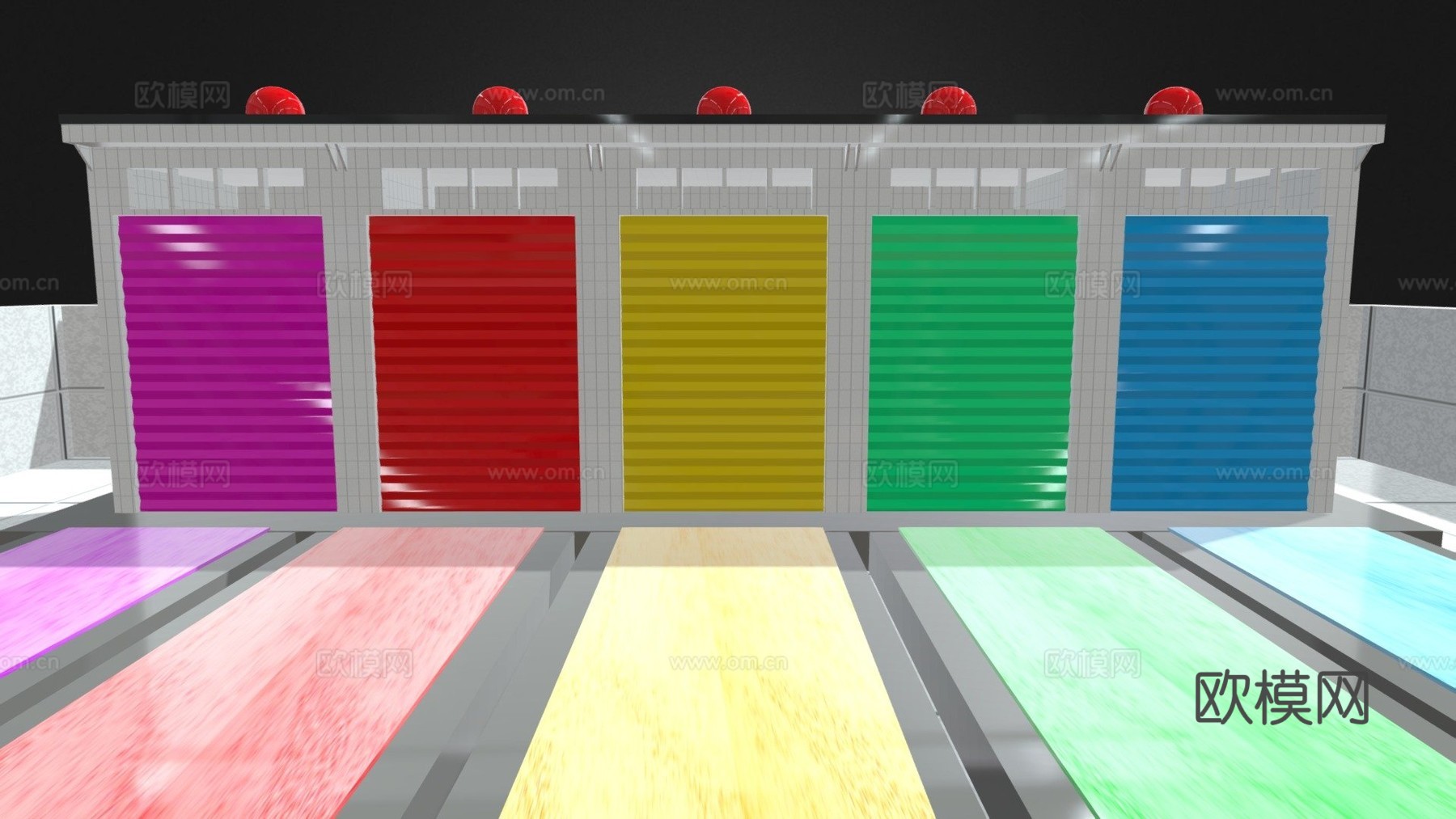 交叉喷泉变形模型3d模型下载（渲染图1）