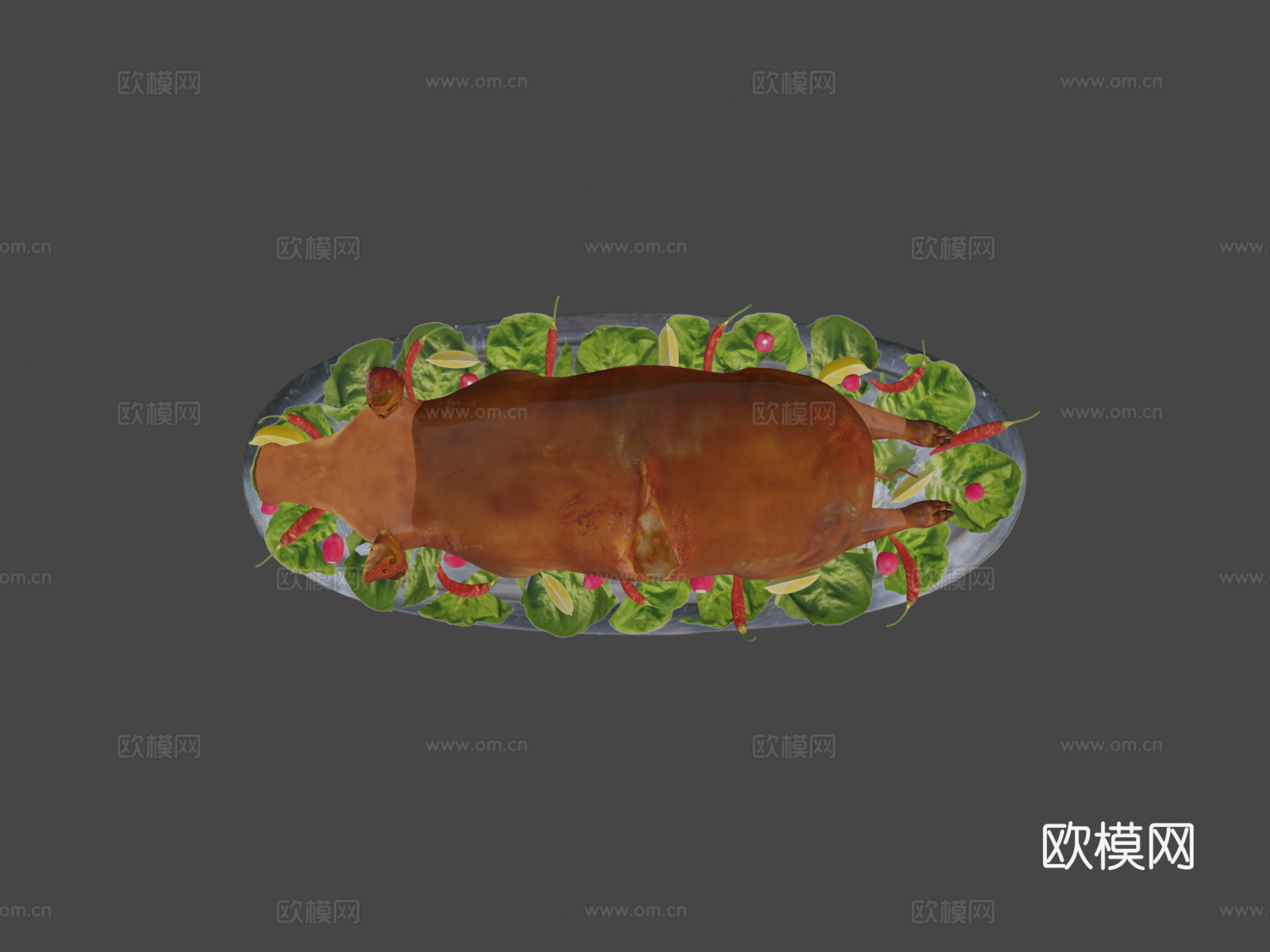 烤全猪3d模型下载（渲染图7）