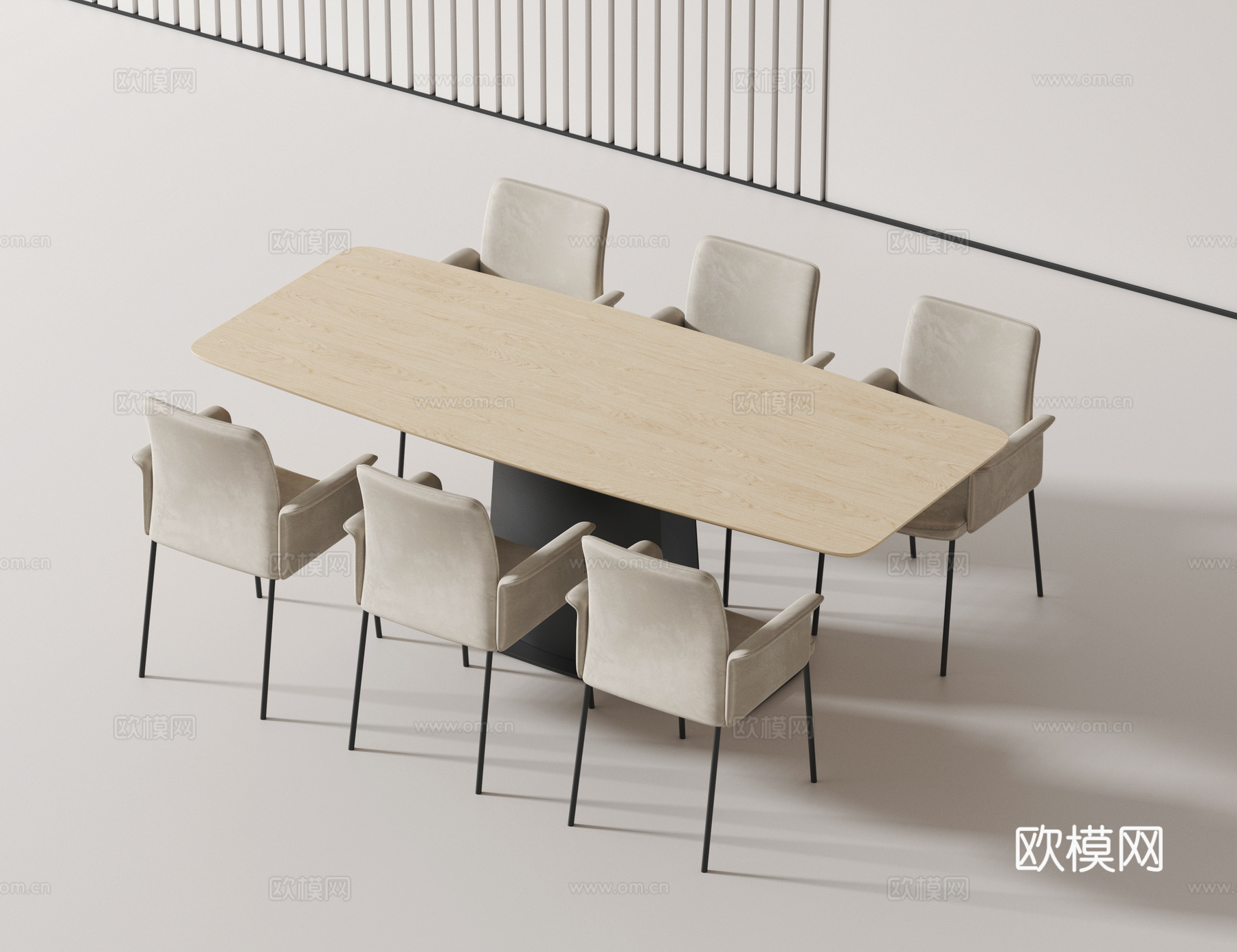 现代餐桌椅3d模型
