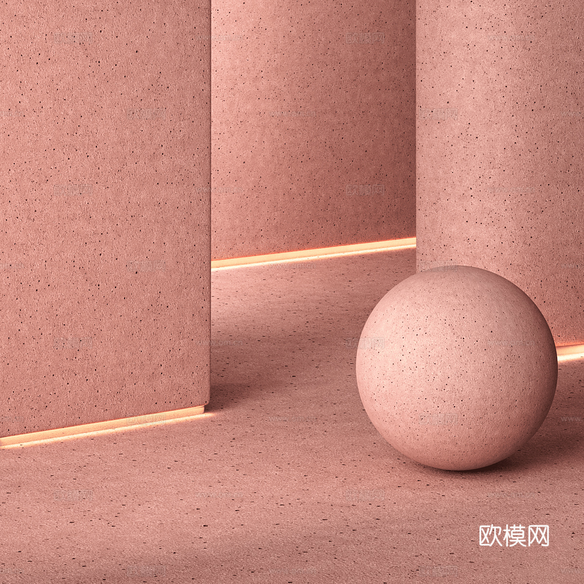 新中式侘寂 Mineralis 粘土 装饰涂料3d模型下载（渲染图3）