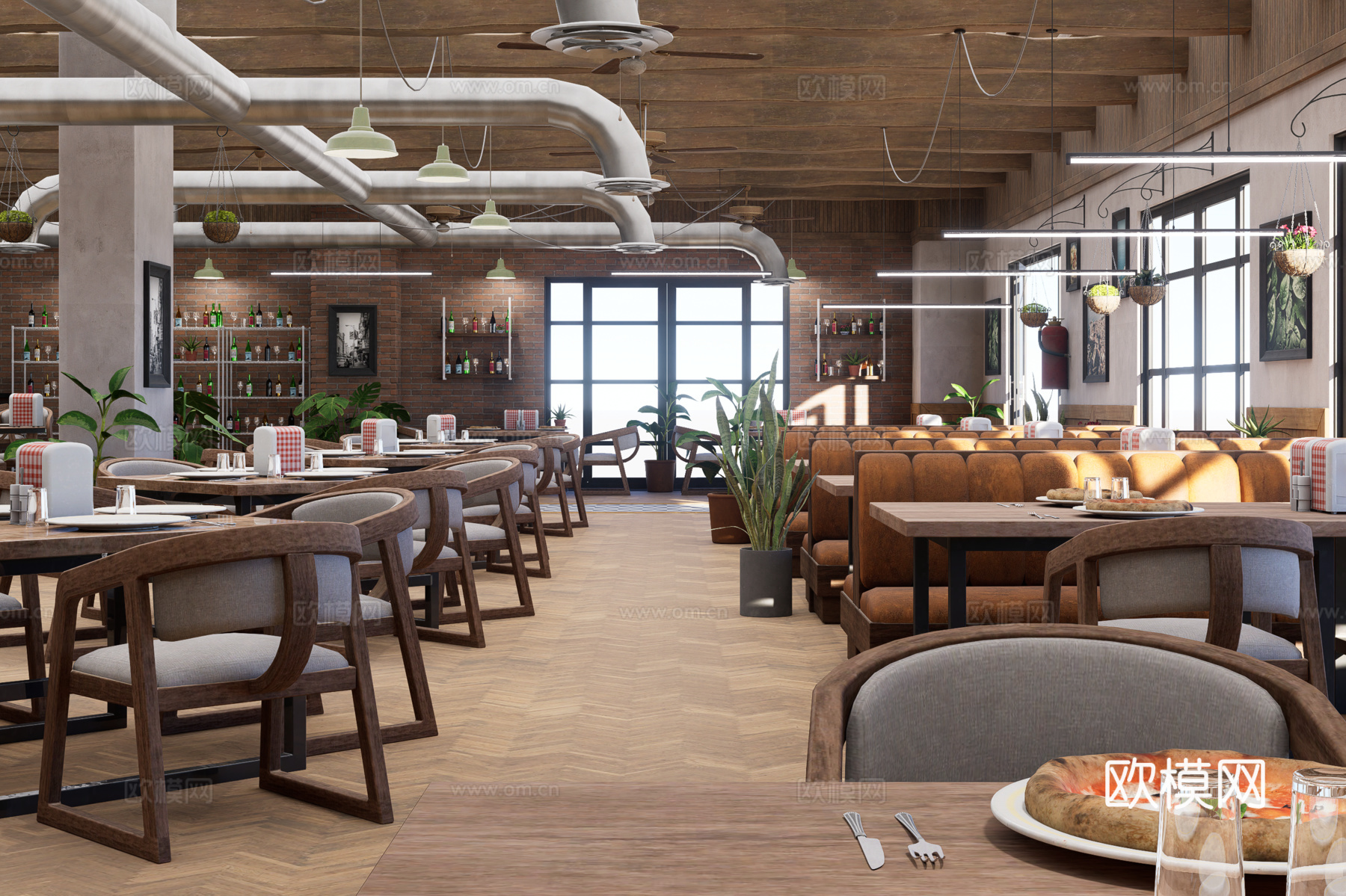 披萨餐厅3d模型下载（渲染图1）