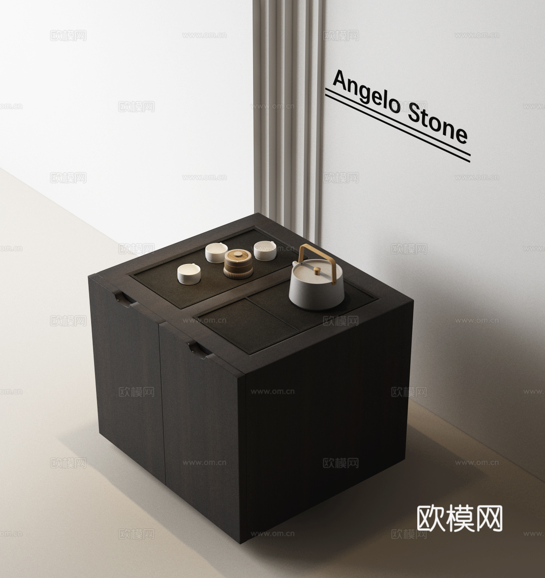 现代意式茶桌 现代茶桌 意式小茶桌3d模型下载