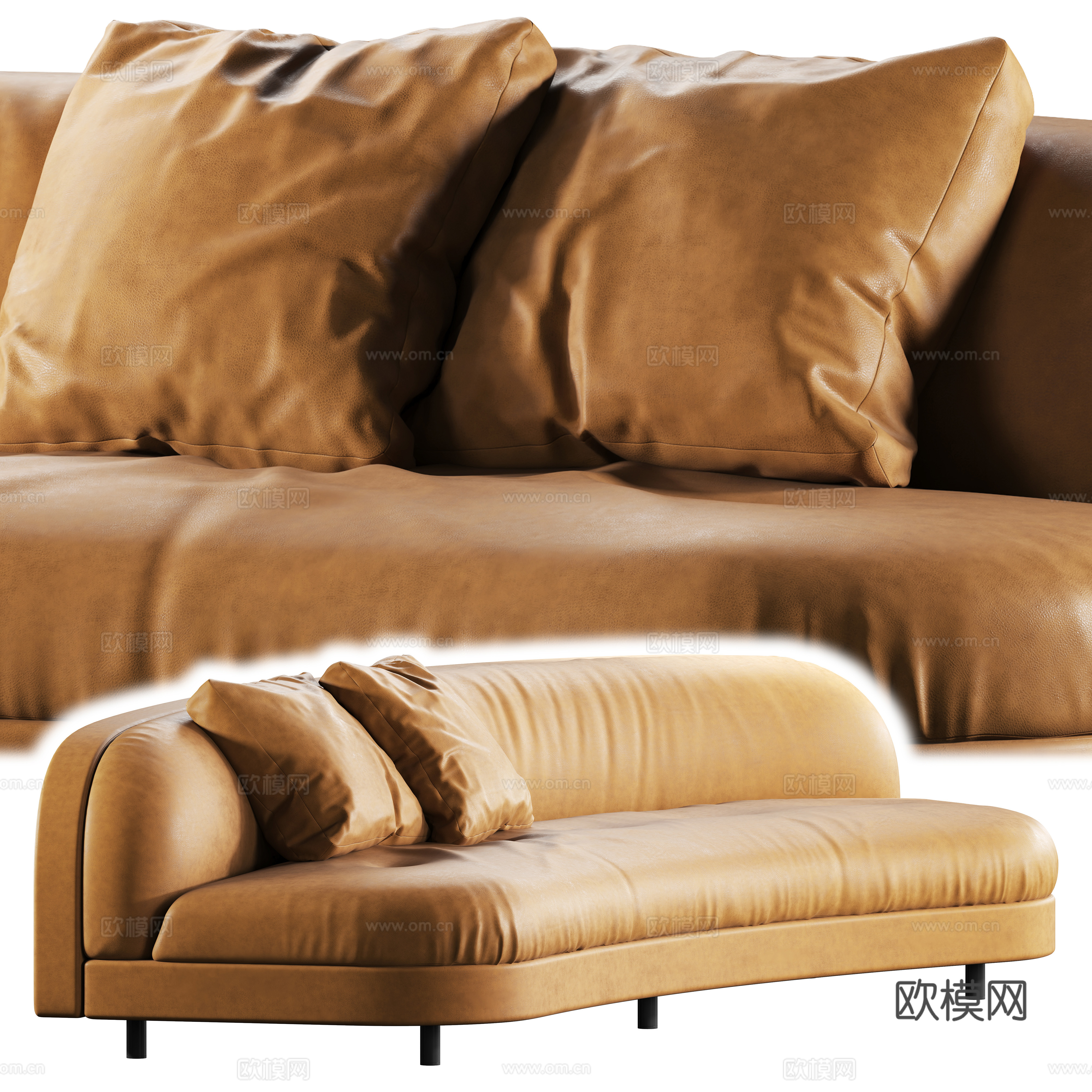 Living Divani Gala系列沙发3d模型下载（渲染图3）