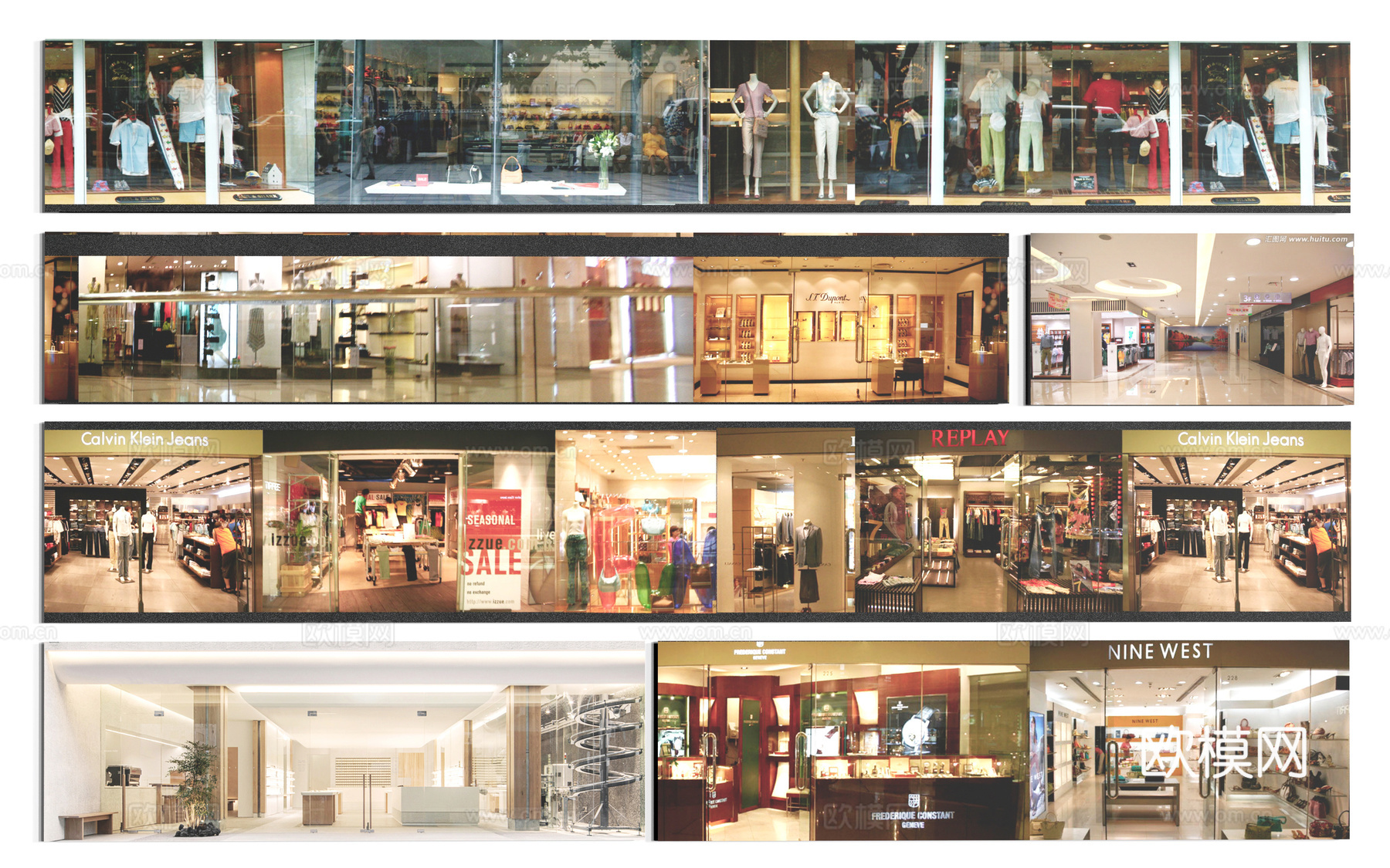 现代商铺内景 商场内景 商业内景贴图su模型