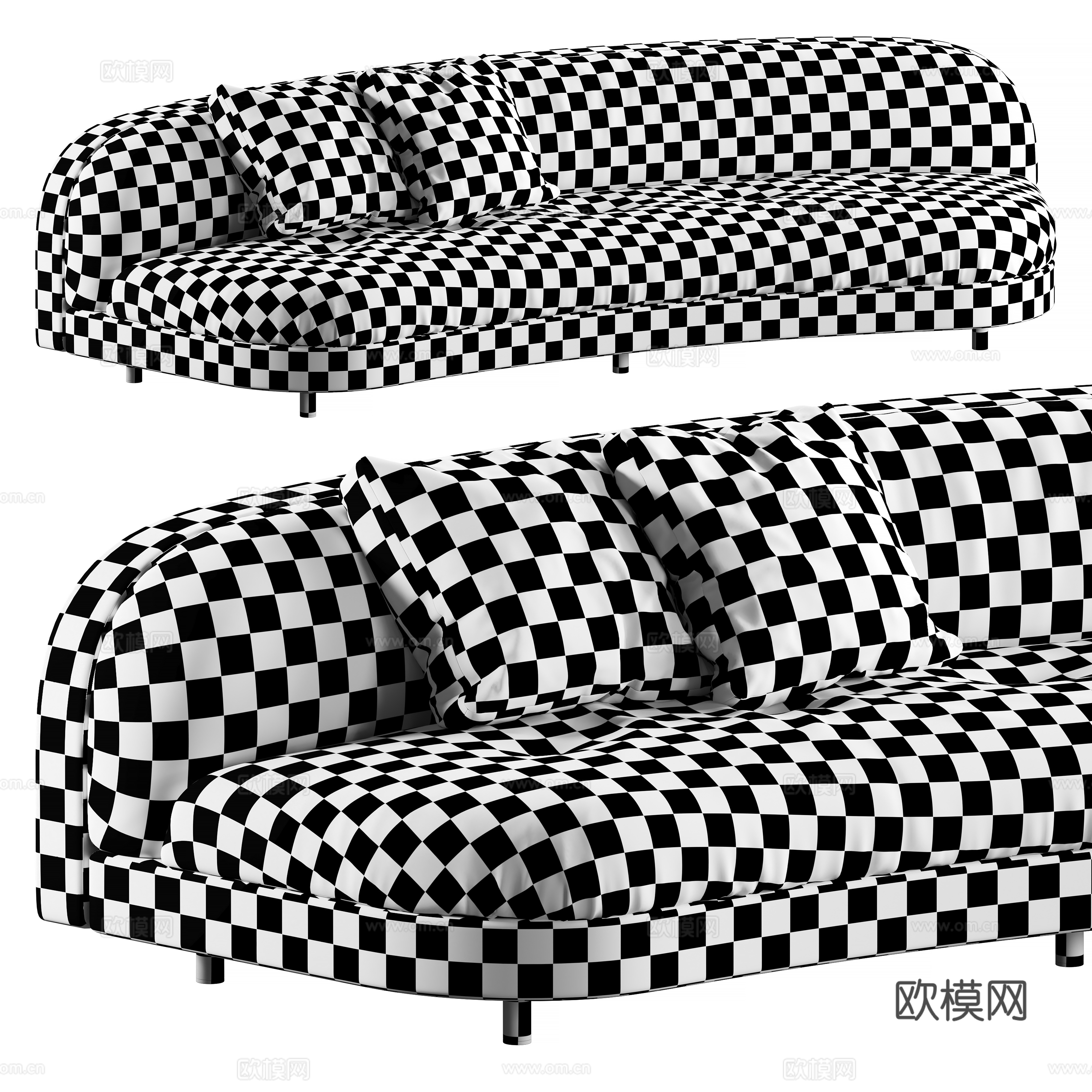 Living Divani Gala系列沙发3d模型下载（渲染图4）