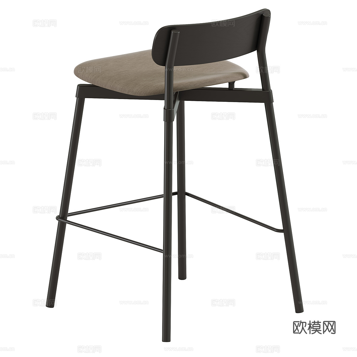 现代意式 Fromme 吧台椅3d模型下载（渲染图3）
