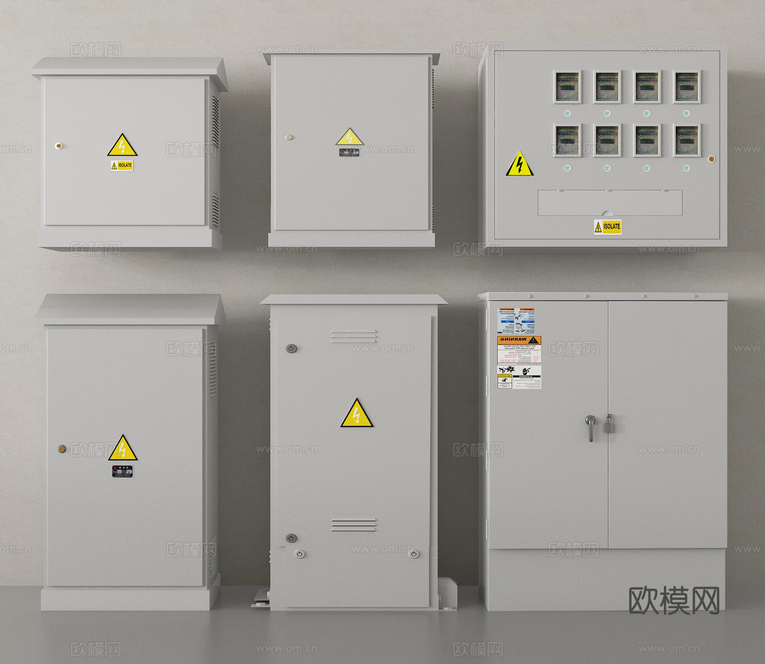 工业设备 配电柜 配电箱 控制箱 电表箱3d模型下载