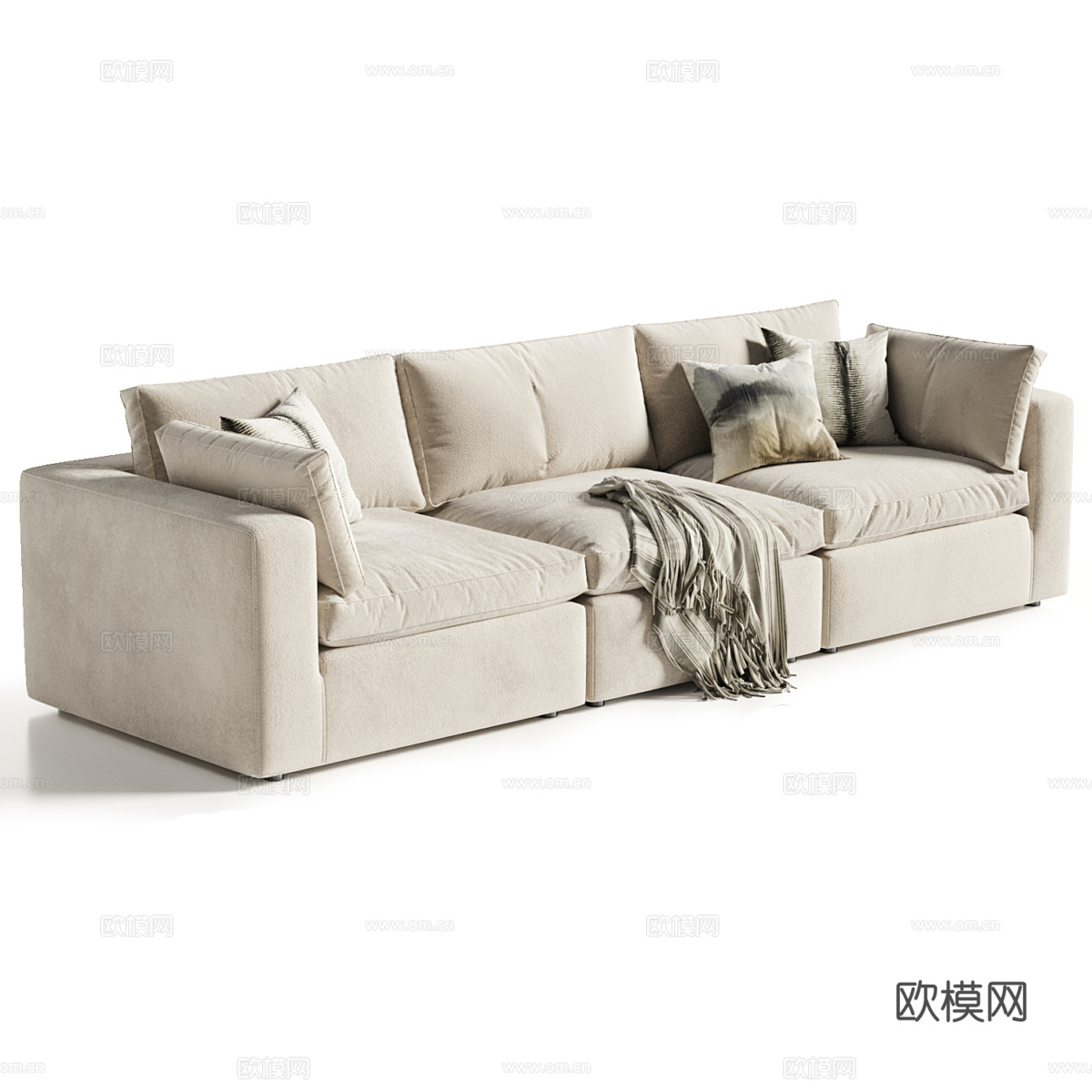 现代意式 Elora 组合沙发3d模型下载（渲染图4）