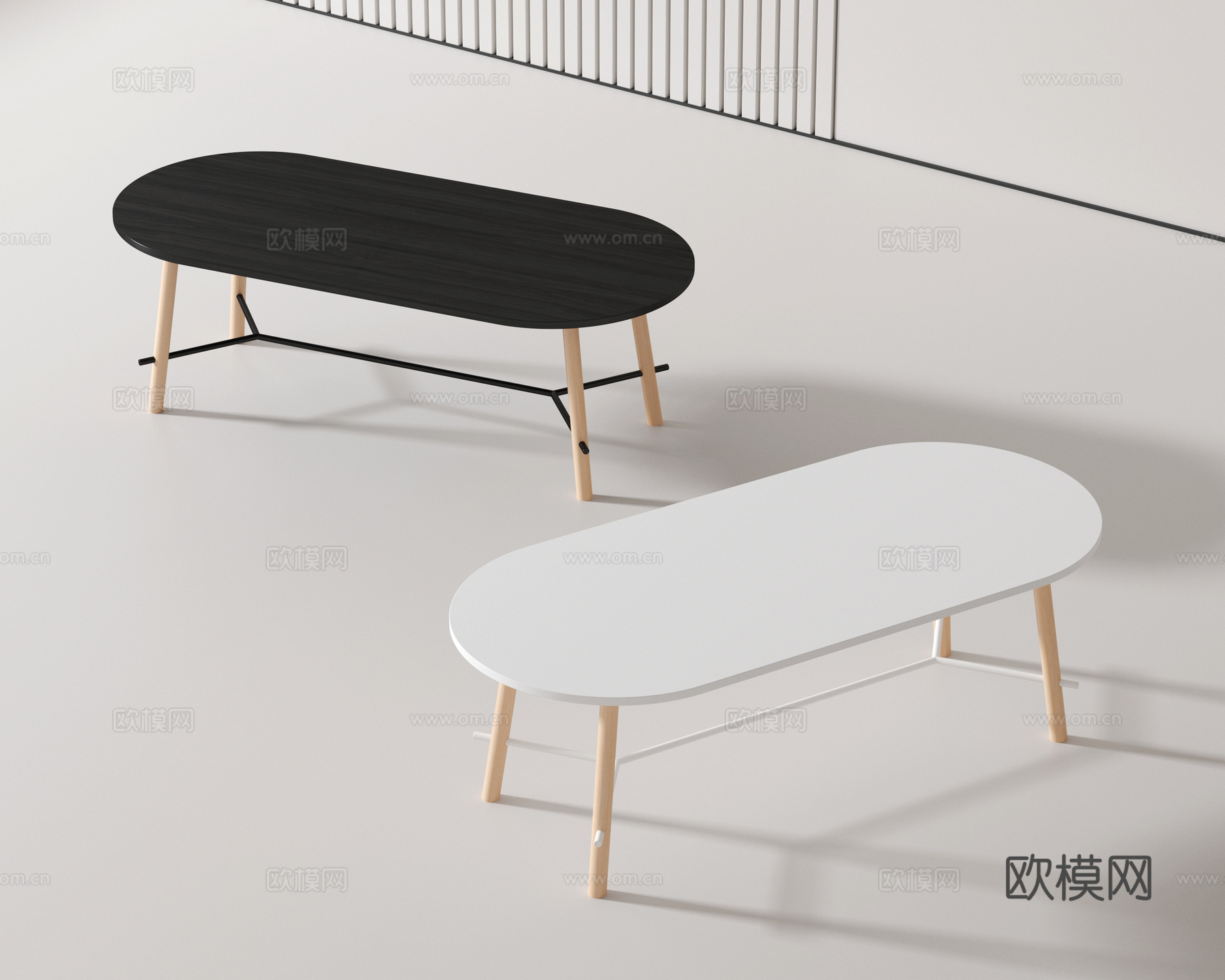 现代餐桌桌子3d模型