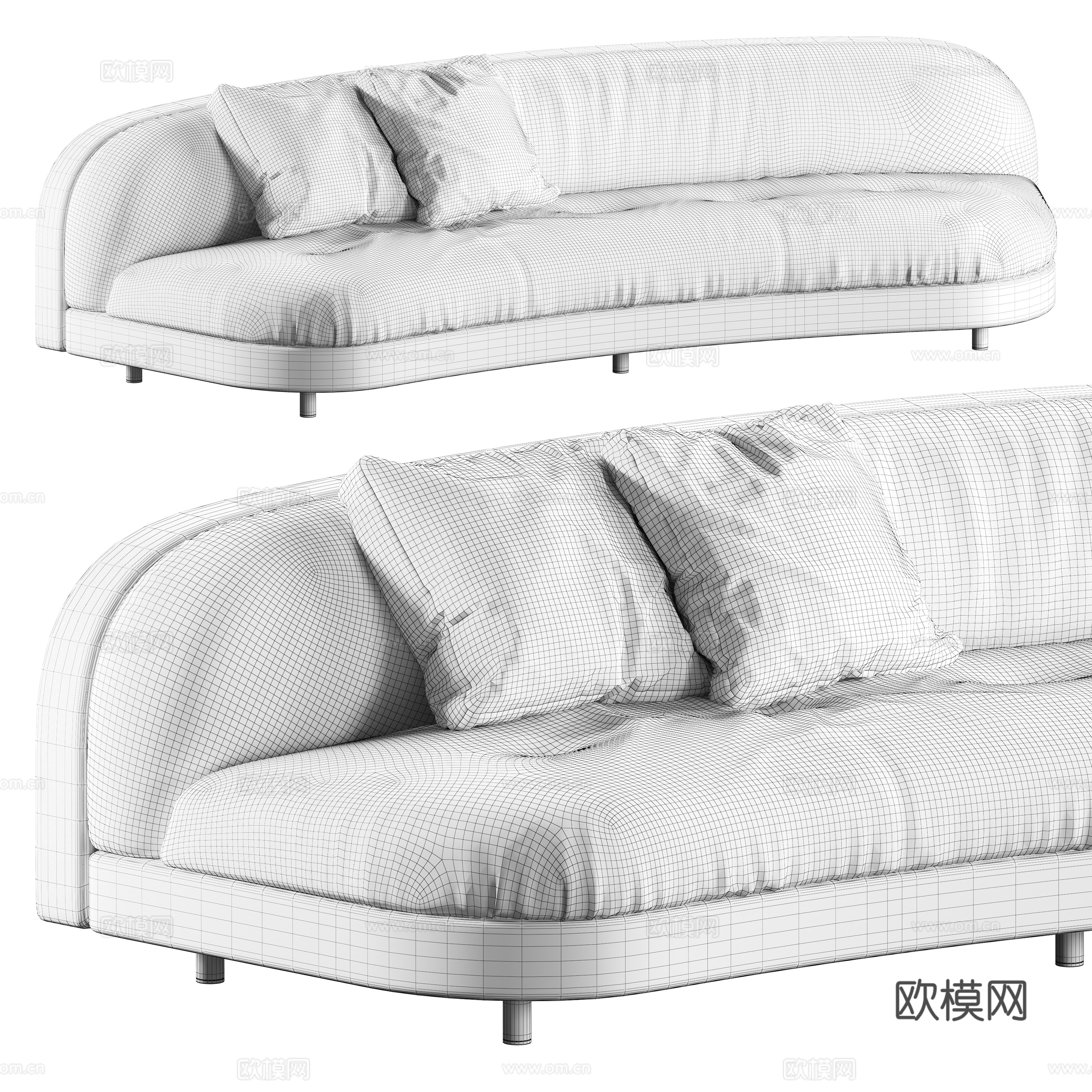 Living Divani Gala系列沙发3d模型下载（渲染图5）