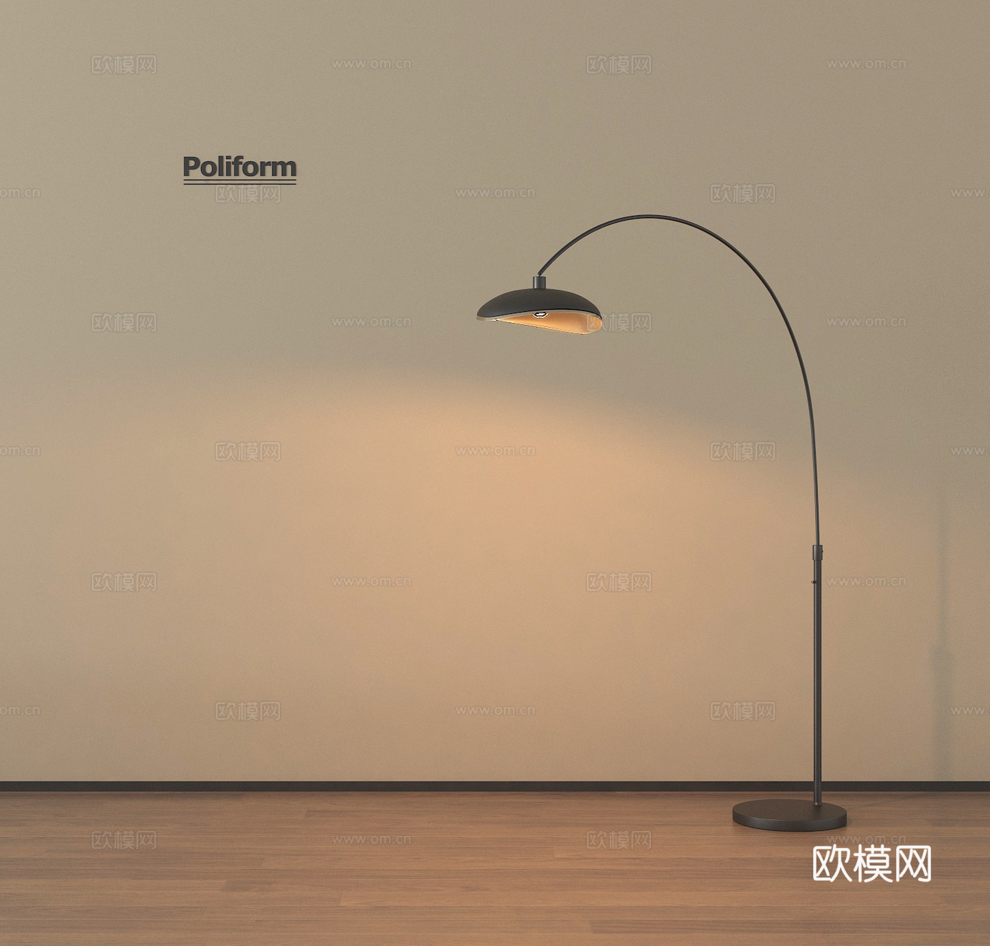 现代极简落地灯 钓鱼灯su模型