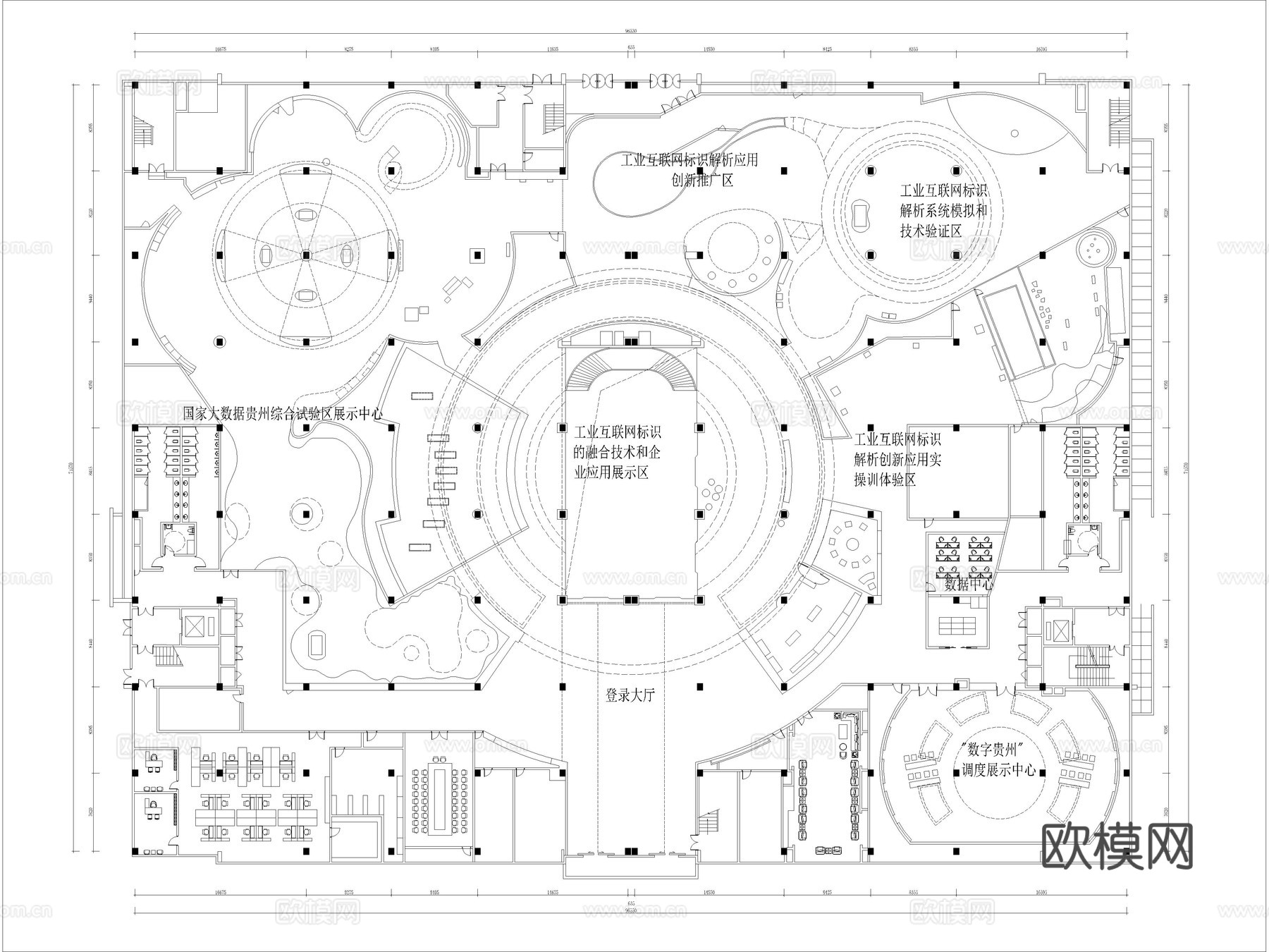 10套科技展厅航天航空新能源展厅CAD图纸cad施工图