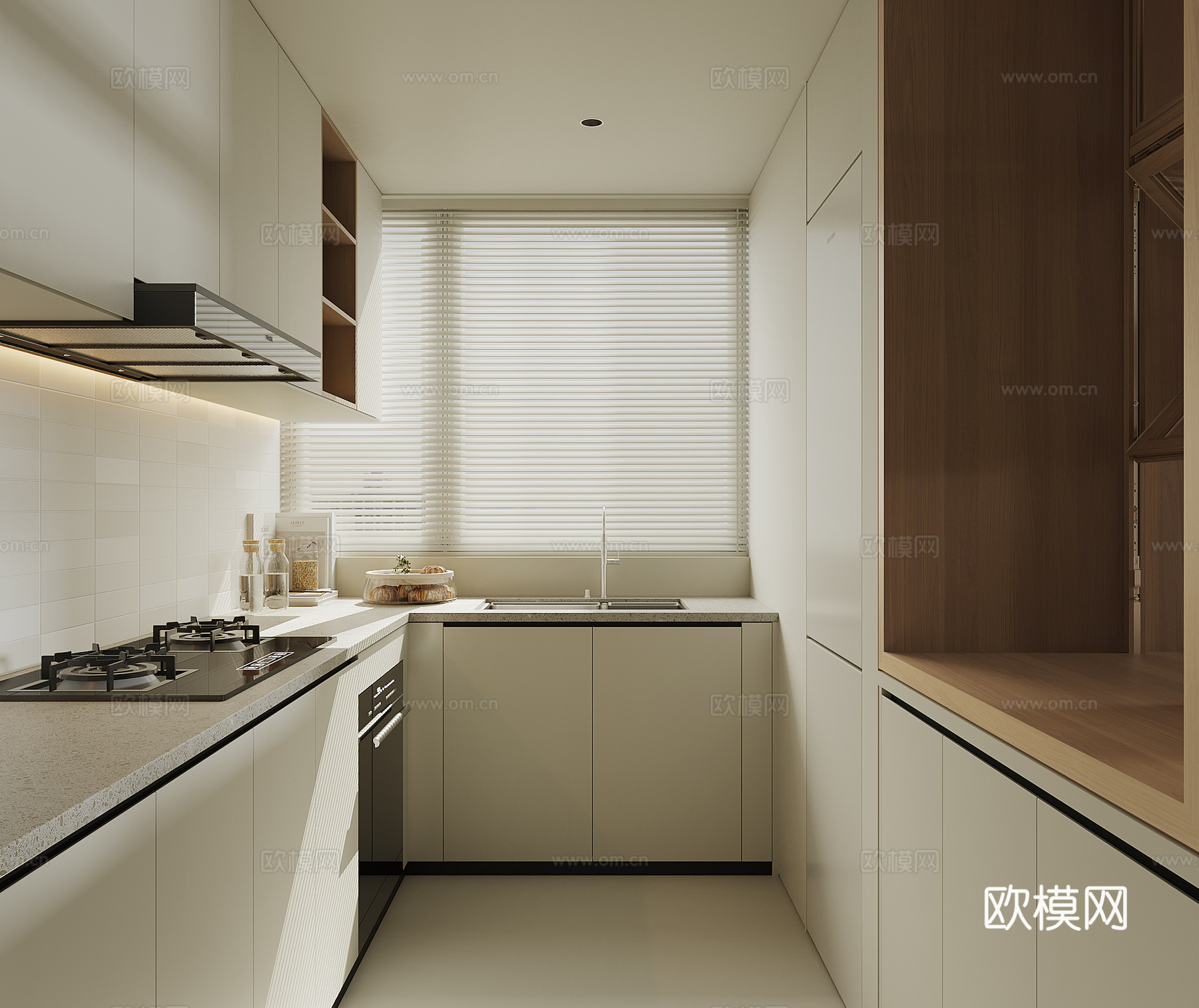 现代家居厨房su模型