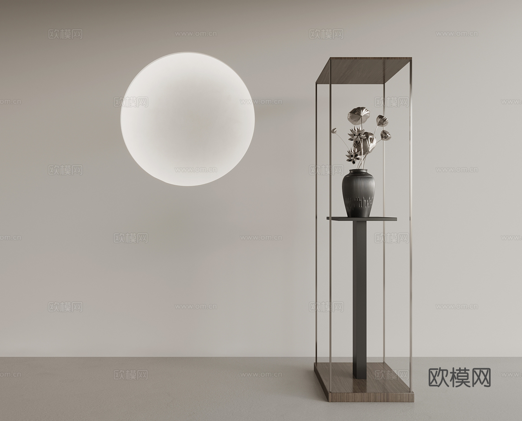 新中式盆栽 摆件su模型