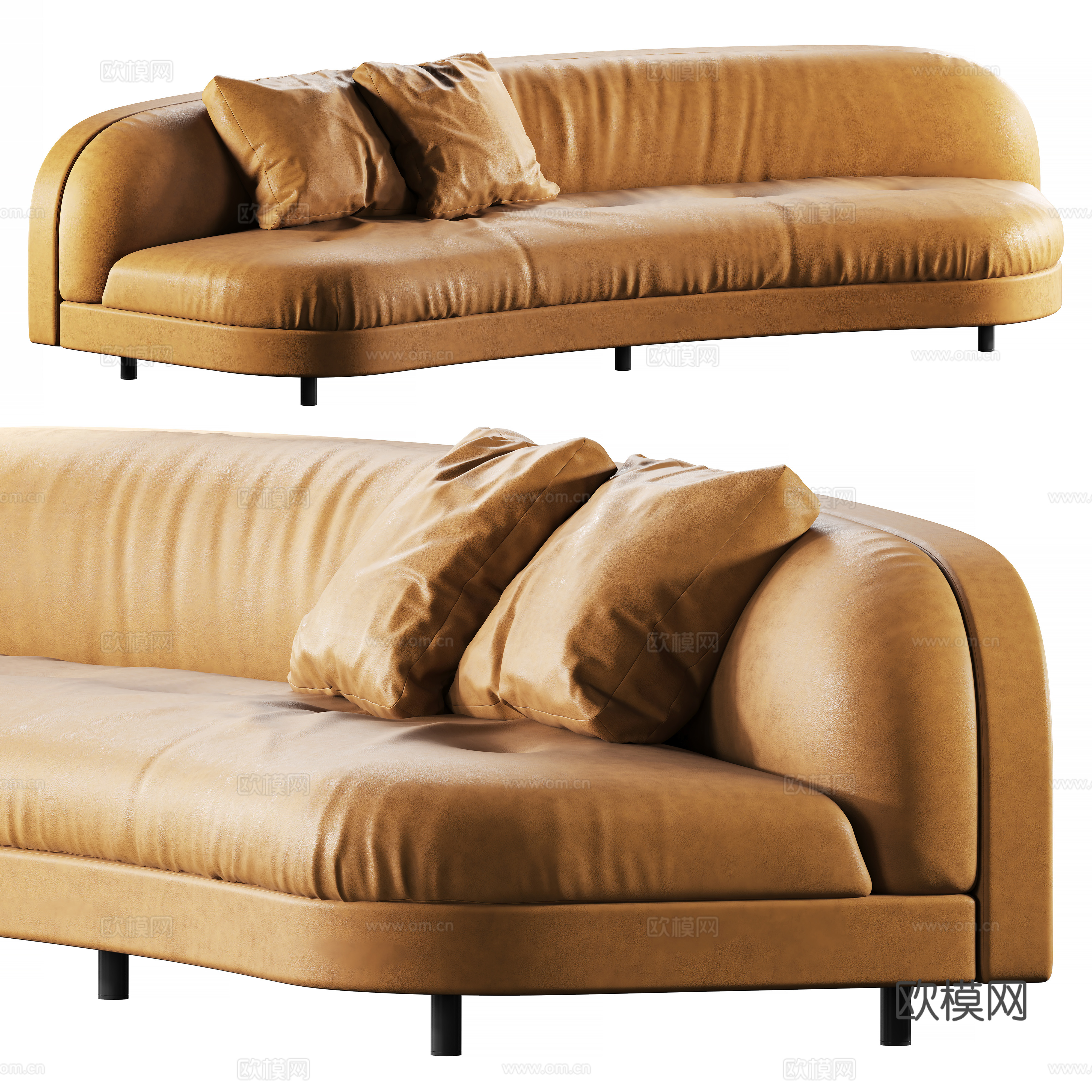 Living Divani Gala系列沙发3d模型下载（渲染图1）