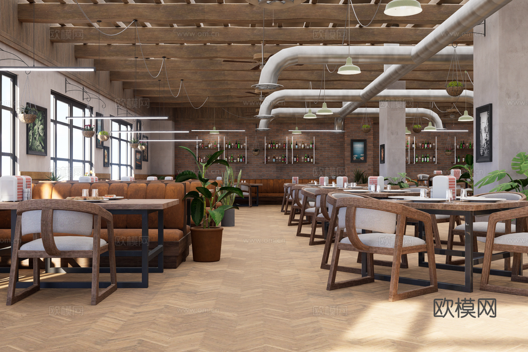 披萨餐厅3d模型下载（渲染图5）