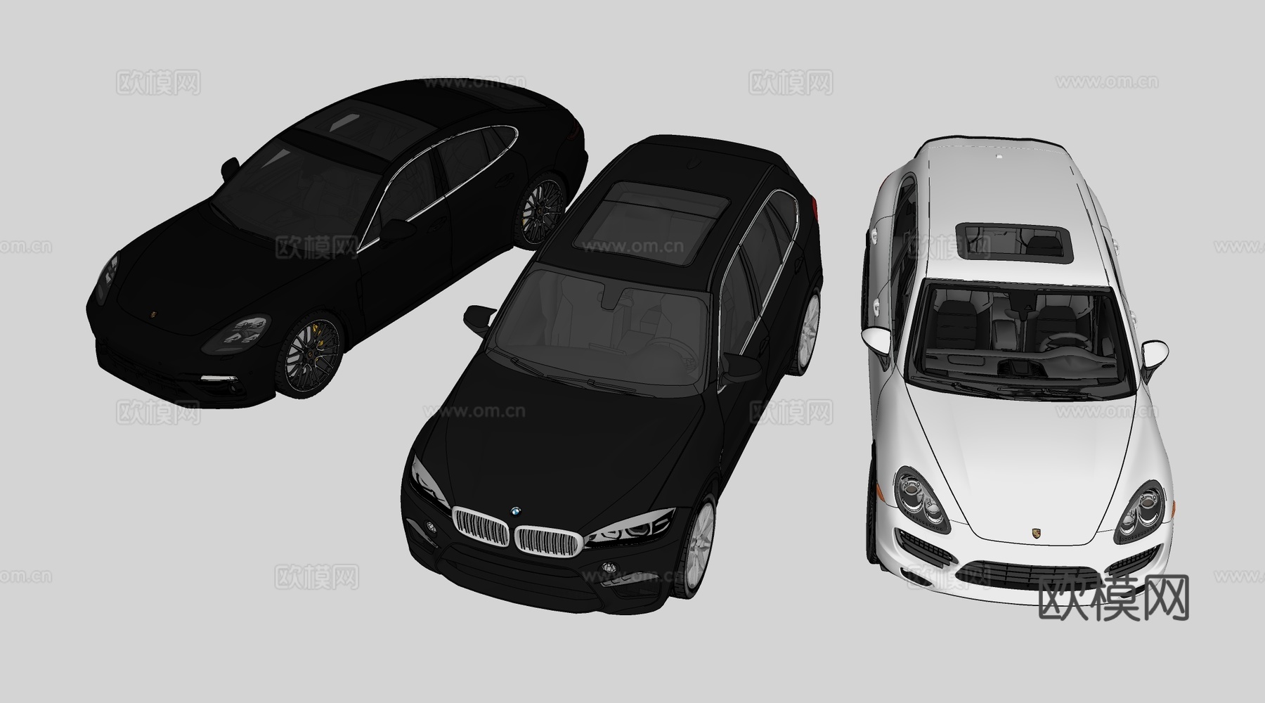 现代汽车 轿车 交通工具su模型