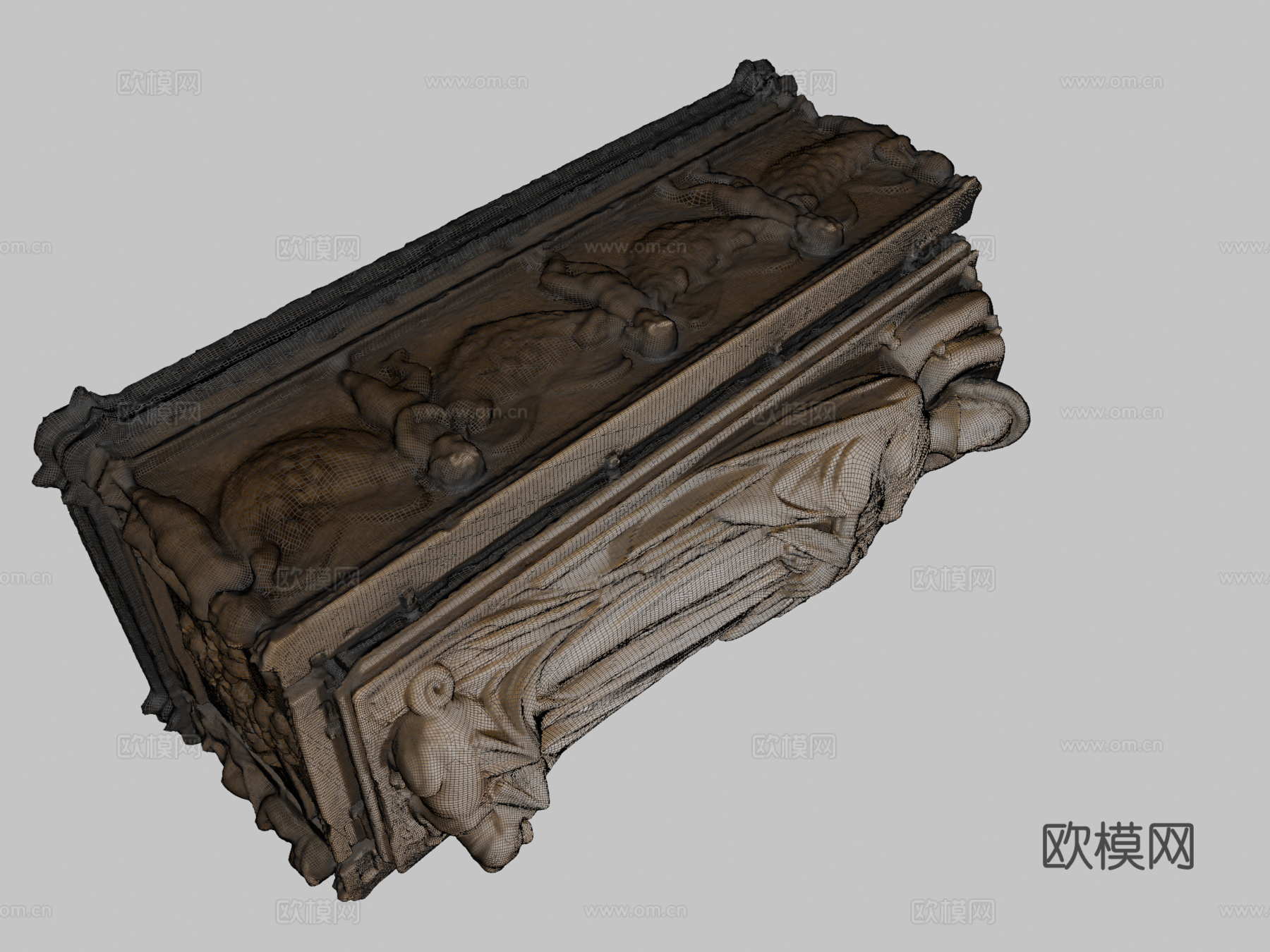 伊拉利亚·德尔卡雷托之墓3d模型下载（渲染图2）