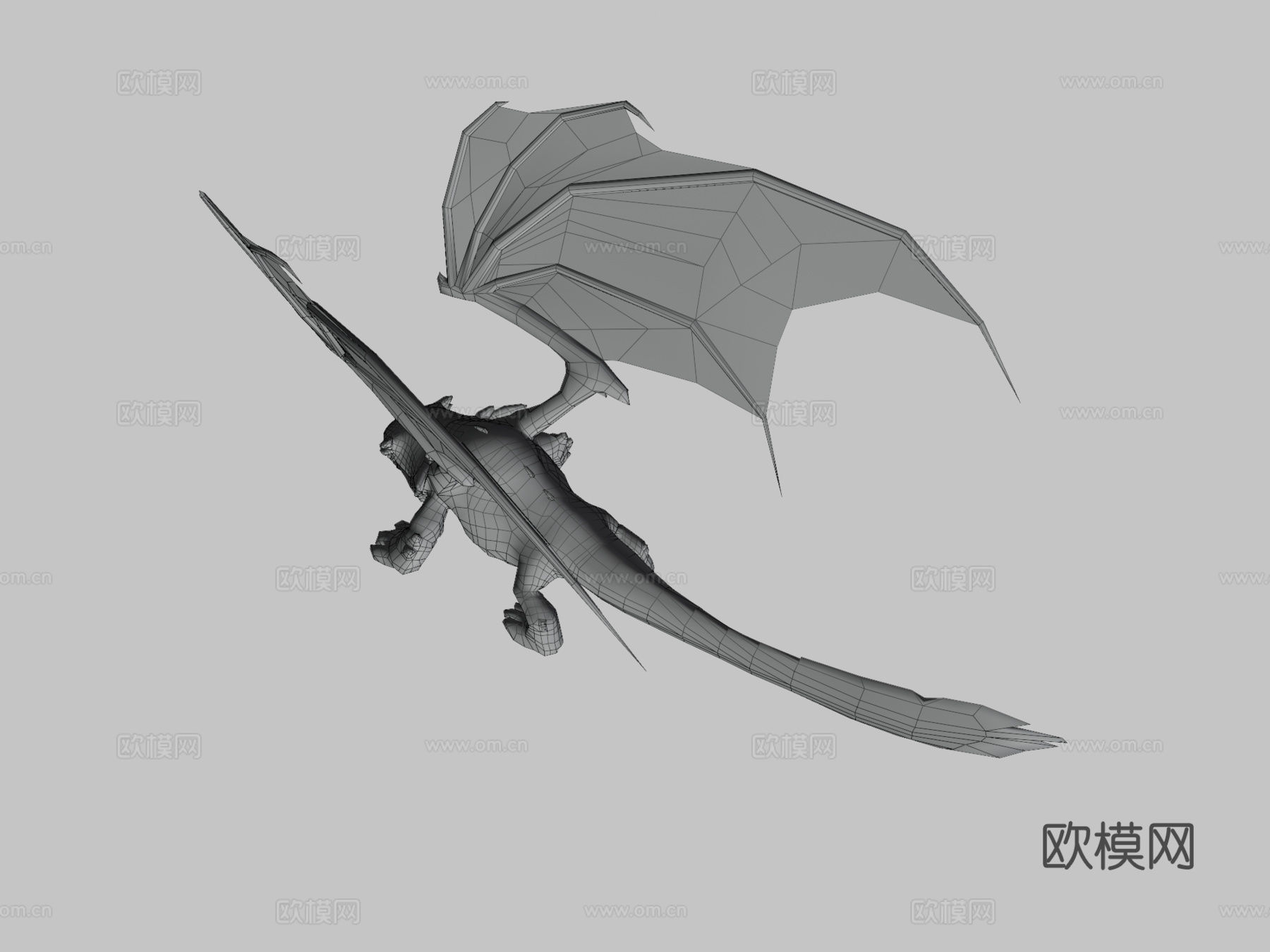 蝾螈龙3d模型下载（渲染图3）