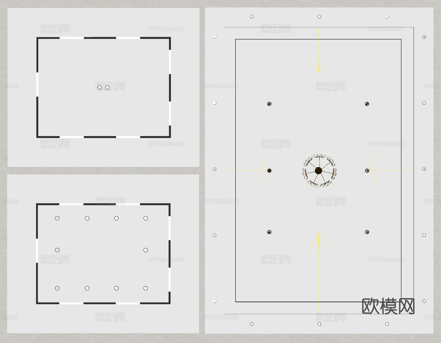 现代吊顶 集成吊顶 装饰吊顶su模型